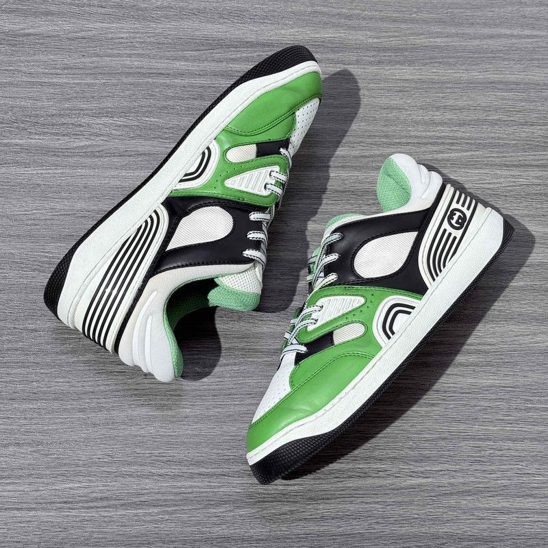 Gucci Gucci Green White Black Low-Top Sneakers - Size US 8 / EU 41 - 7 Thumbnail