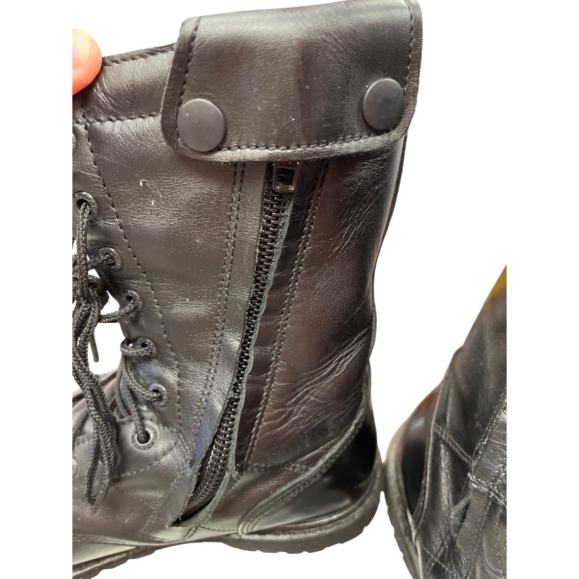 Other Rocky Mens black leather paratroop moto mid calf boots sz 10 Size US 10 / EU 43 - 4 Thumbnail