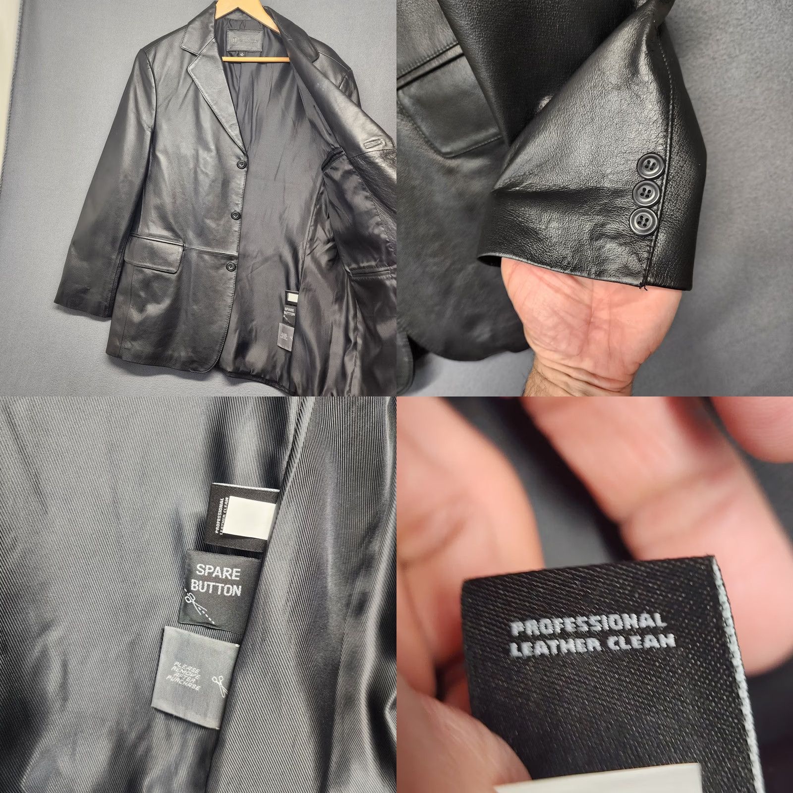 Croft & Barrow Croft & Barrow Mens Leather Coat Jacket Black Classic Button Front EXCELLENT Coat Leather Button Mens M Black 42 Chest Mid-Length Solid Size US M / EU 48-50 / 2 - 8 Thumbnail