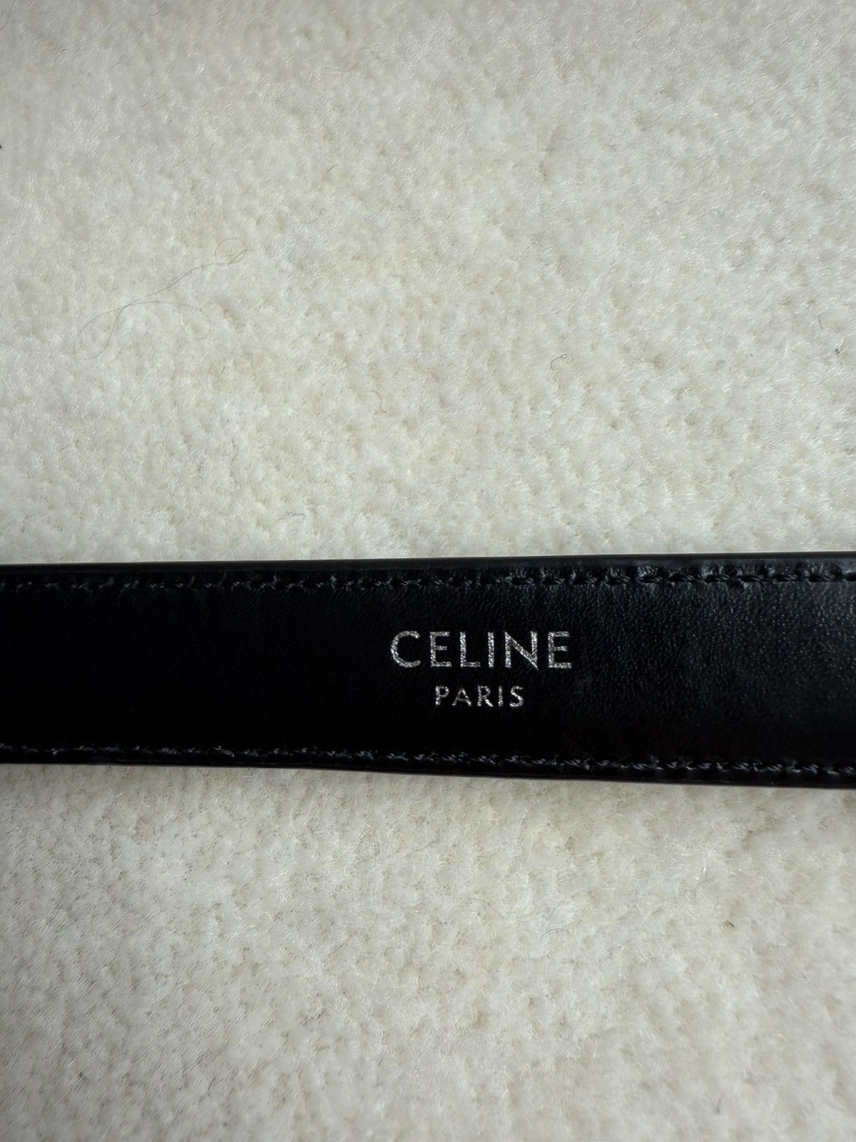 Celine FW23 Celine runway Western gator print black leather belt Size 28 - 16 Thumbnail