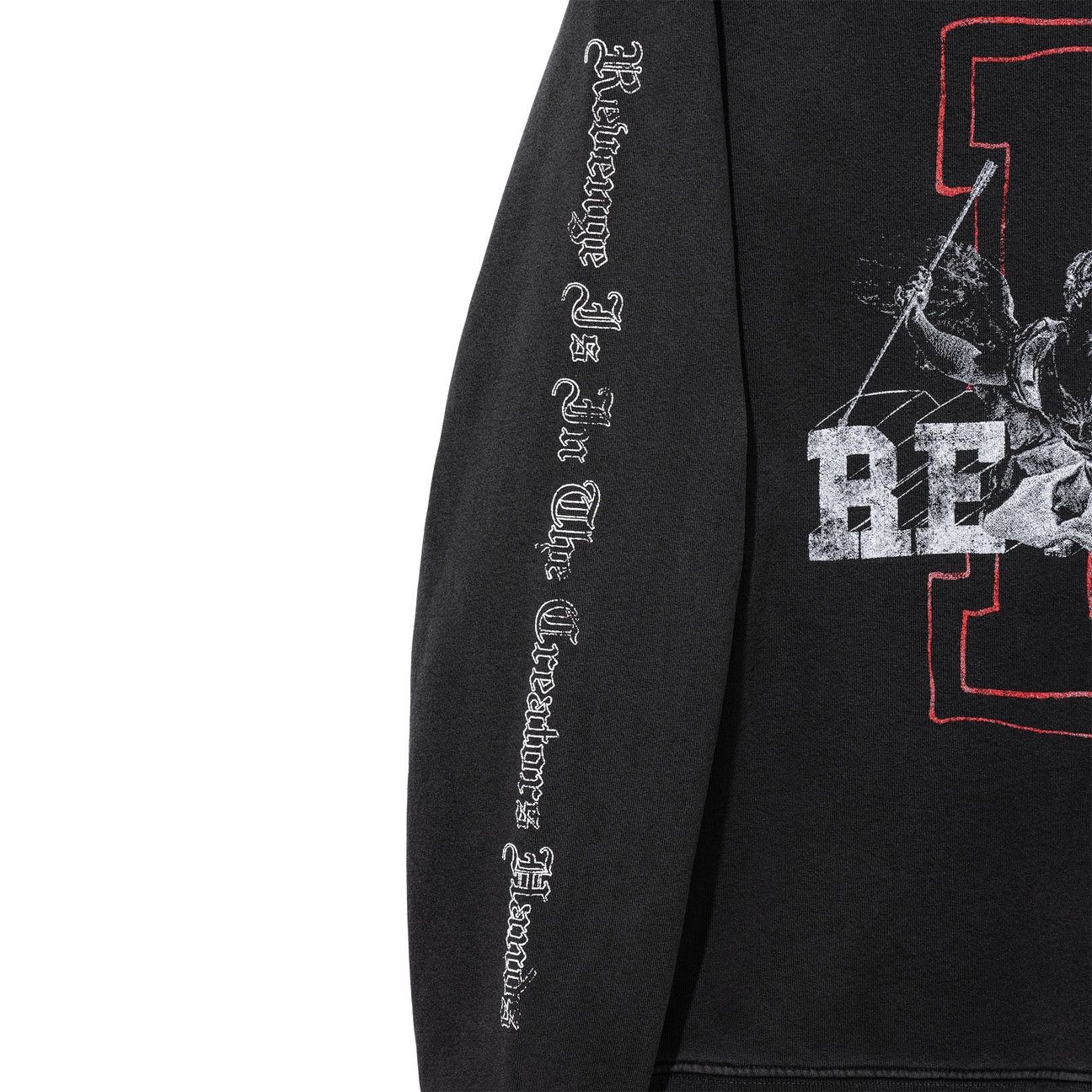 Revenge KOSUKE KAWAMURA FADED ViNTAGE BLACK R-LOGO ANGEL CREWNECK Size US XL / EU 56 / 4 - 15 Thumbnail