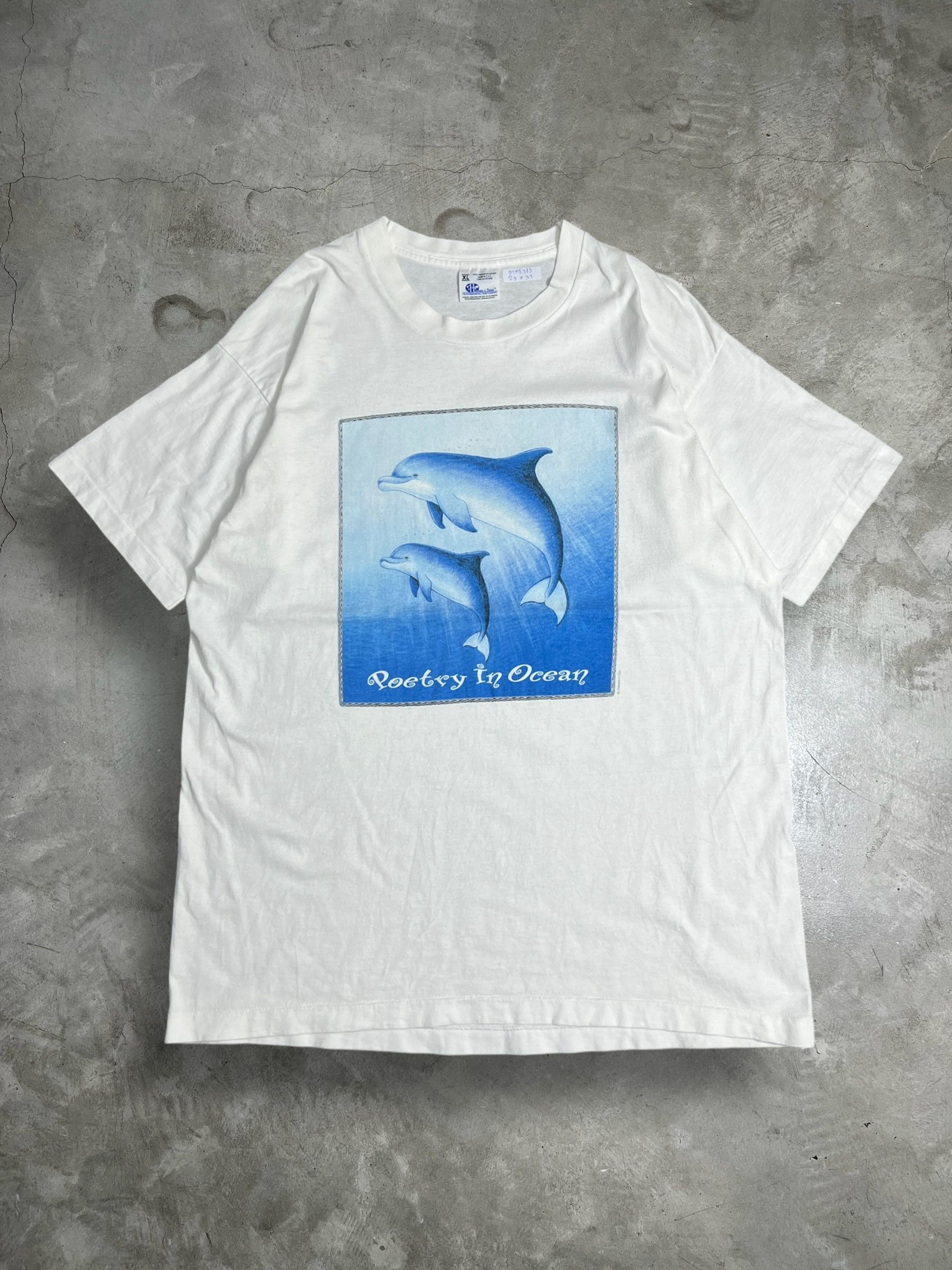 Vintage Vintage 90s Human-i-Tees Poetry in Ocean Art (XL) GTME383 Size US XL / EU 56 / 4 - 1 Thumbnail