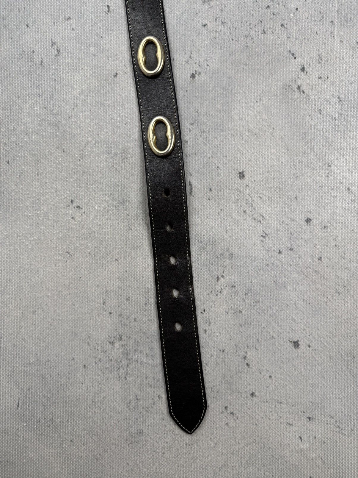 Vintage Vintage Italian Leather Belt Brass Hardware Statement Piece Size ONE SIZE - 5 Thumbnail