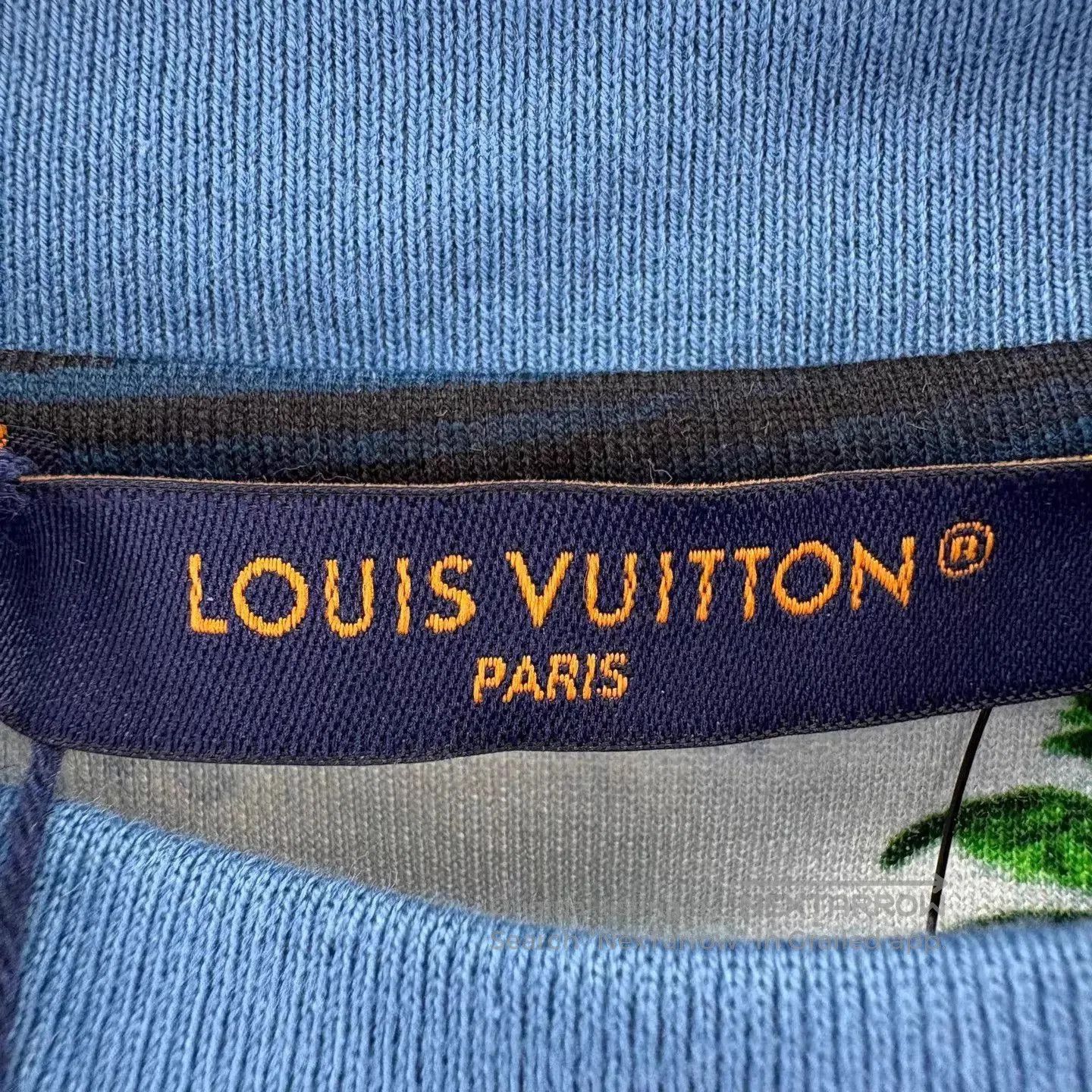 Louis Vuitton Blue Surf Wave Print Short Sleeve Shirt XL. Size US XL / EU 56 / 4 - 5 Thumbnail