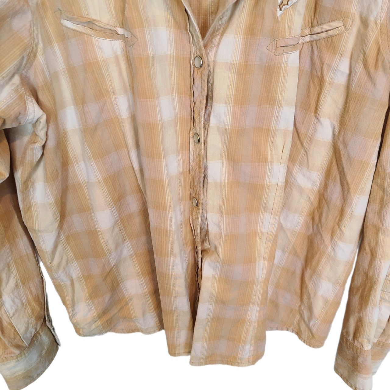 Corridor Torrid Top 2X Plaid Western Shirt Pearl Snap Country Cowgirl Size XXL / US 16-18 / IT 52-54 - 3 Thumbnail