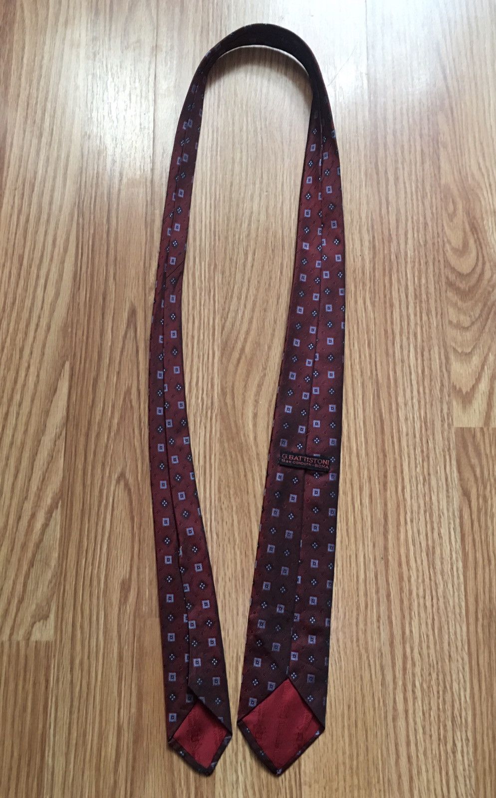 Battistoni × Vintage G. Battistoni Vintage Elegant Geometric Silk Mens Tie Size ONE SIZE - 7 Thumbnail