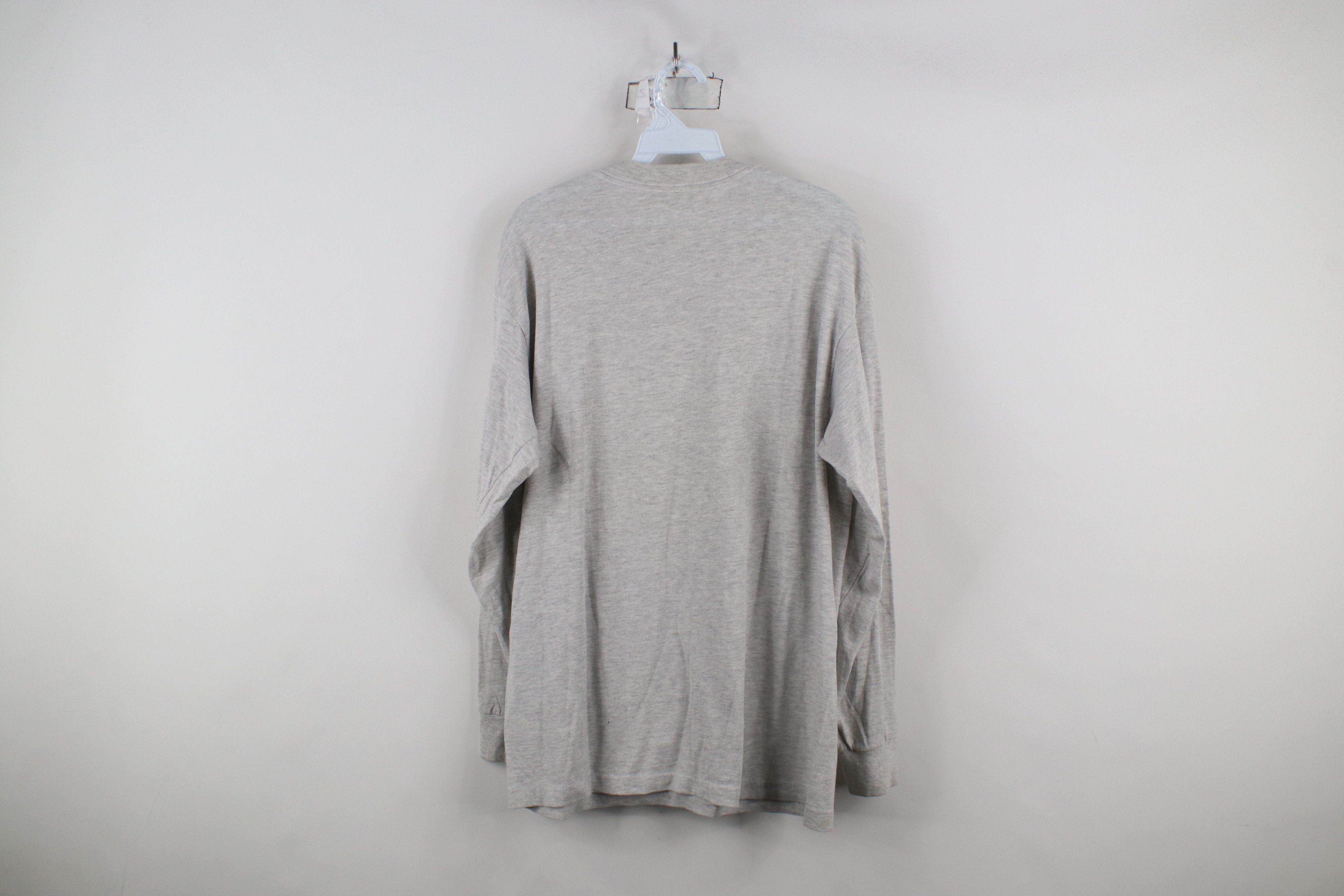 Vintage Vintage 80s 90s Streetwear Thin Long Sleeve T-Shirt Gray USA Size US L / EU 52-54 / 3 - 11 Thumbnail