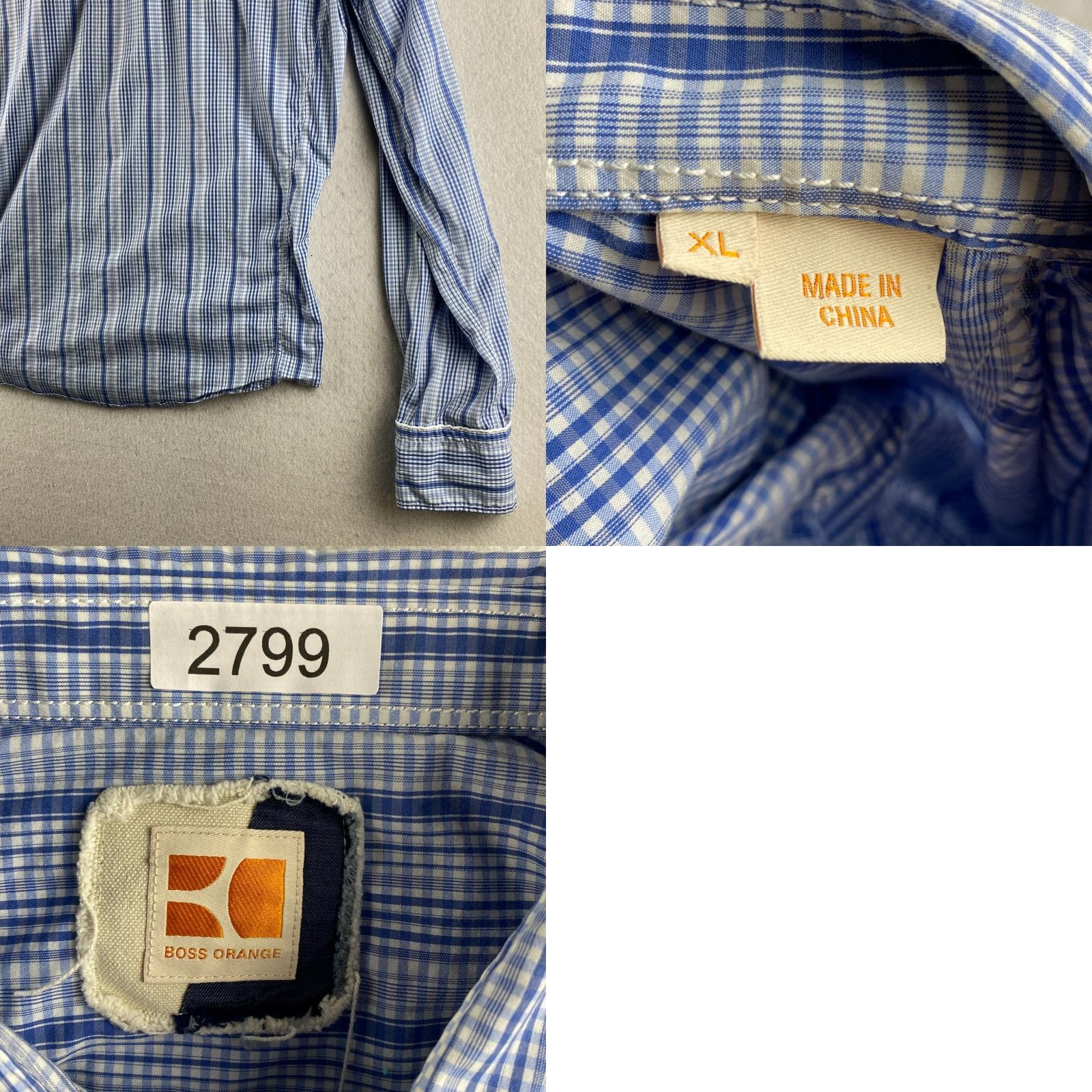 Hugo Boss HUGO BOSS Shirt Mens XL Blue Button-Up Western Stripe Pockets Size XL / US 12-14 / IT 48-50 - 10 Thumbnail