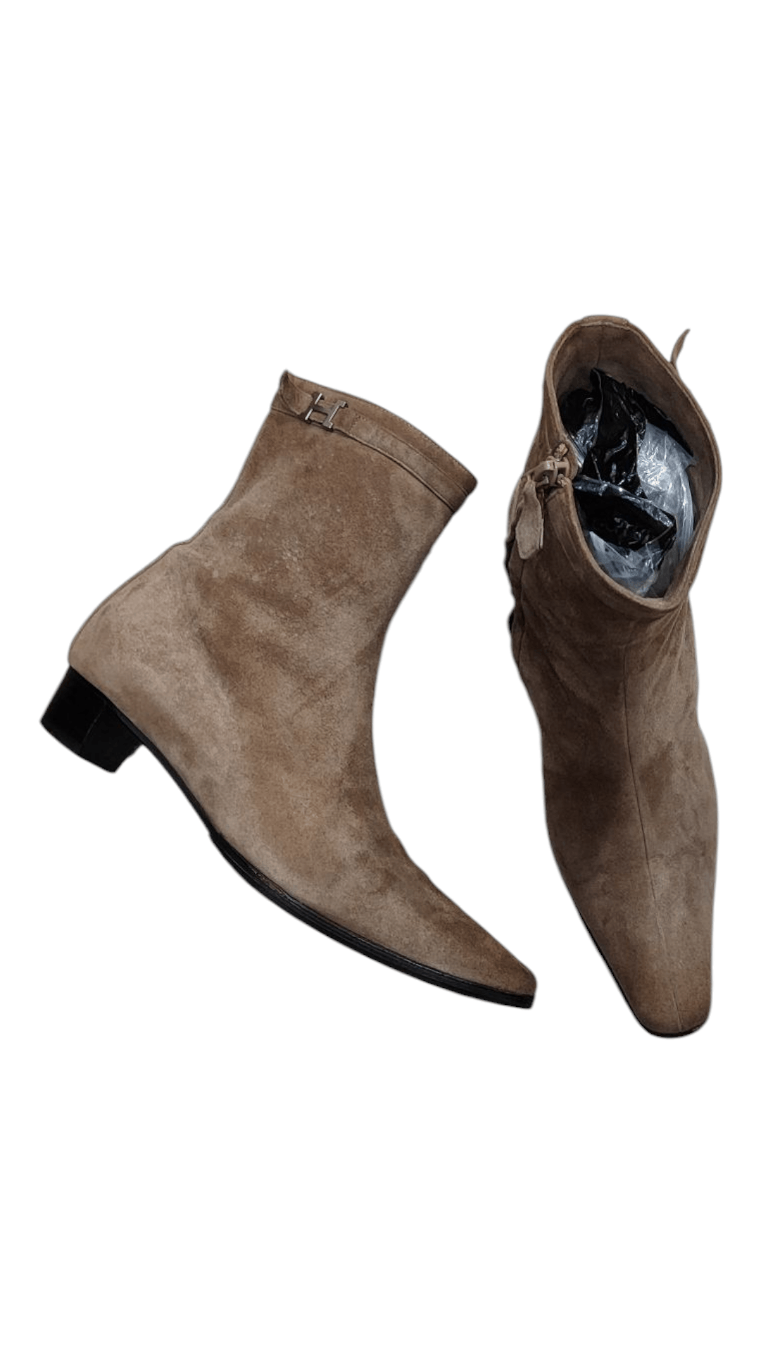 Hermes Hermès H Suede Ankle Boots Brown Size US 7 / IT 37 - 11 Thumbnail