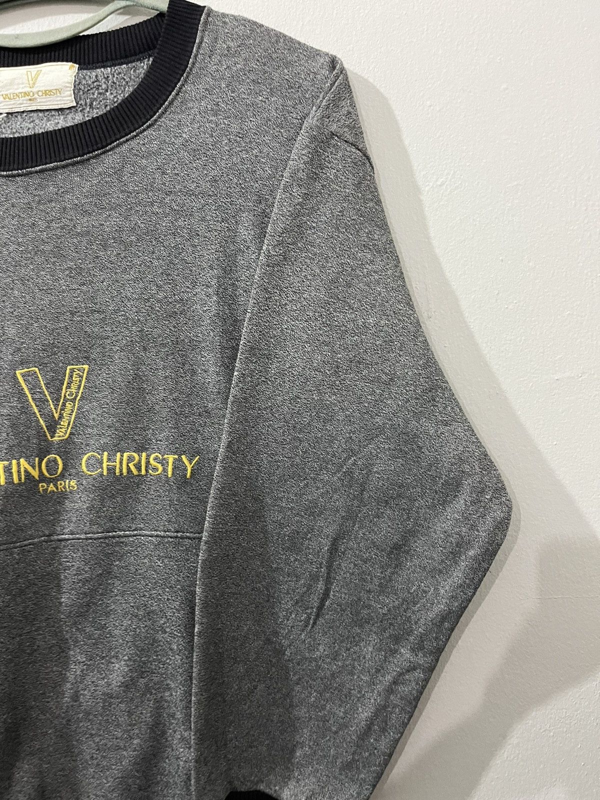 Gianni Valentino Vintage Valentino Christy Paris Grey Pullover Sweatshirts Size L / US 10 / IT 46 - 3 Thumbnail