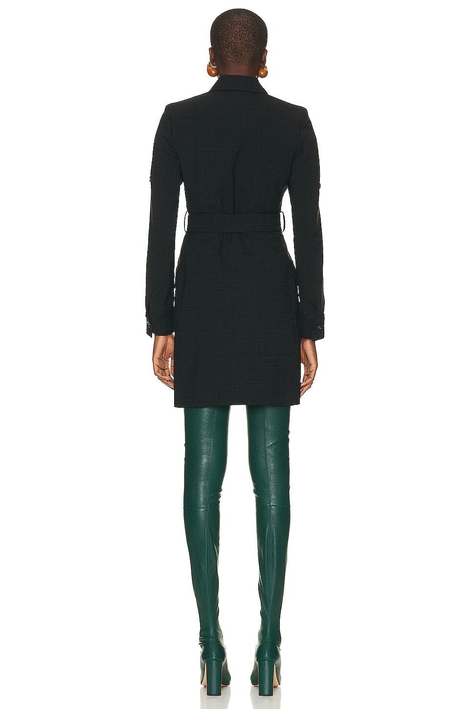 Bottega Veneta o1s1rm1125 Criss Cross Viscose Silk Dress in Black Size M / US 6-8 / IT 42-44 - 3 Thumbnail