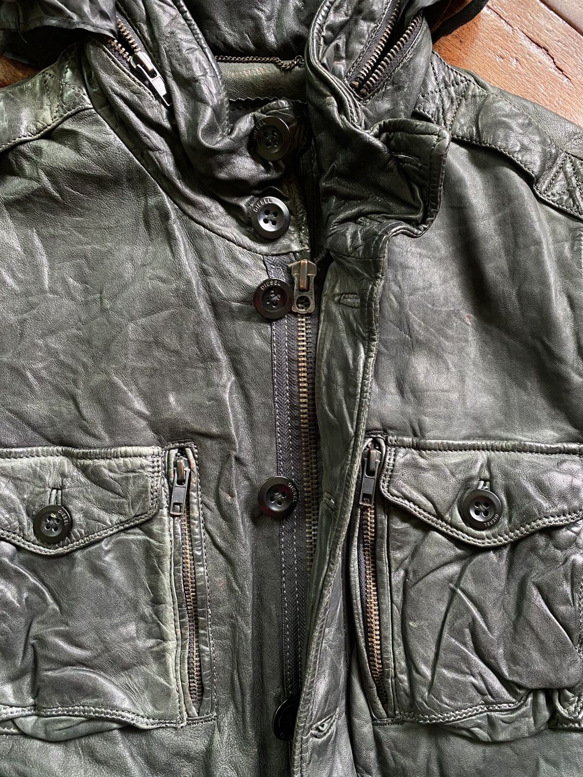 Diesel Archive Diesel Cargo Leather Jacket Size US S / EU 44-46 / 1 - 11 Thumbnail