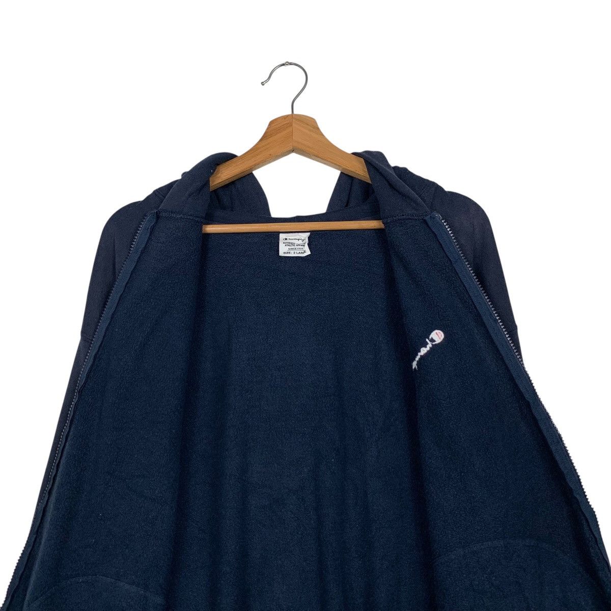 Champion CHAMPION Navy Blue Zipper Hoodies Sweatshirt #1724-C76 Size US XXL / EU 58 / 5 - 14 Thumbnail