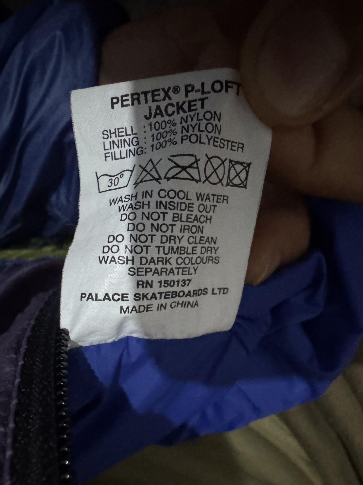 Palace Palace Pertex P-Loft Jacket Size US L / EU 52-54 / 3 - 8 Thumbnail