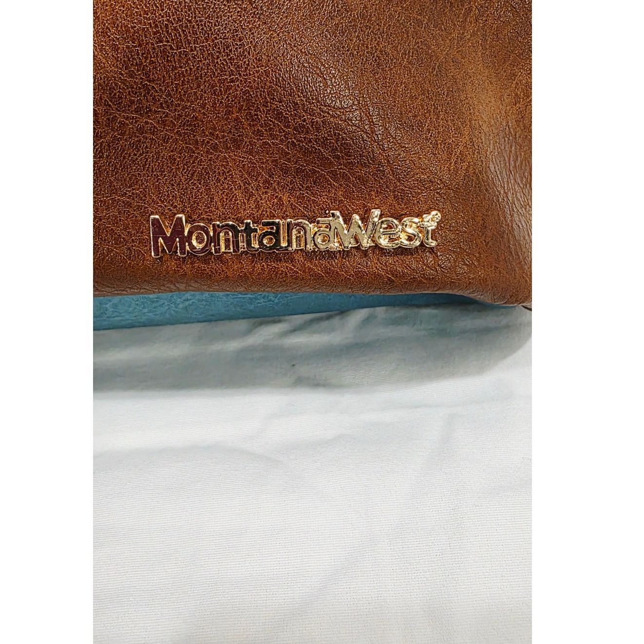 Other Montana West Brown, Orange & Turquoise Shoulder Purse Size ONE SIZE - 4 Thumbnail