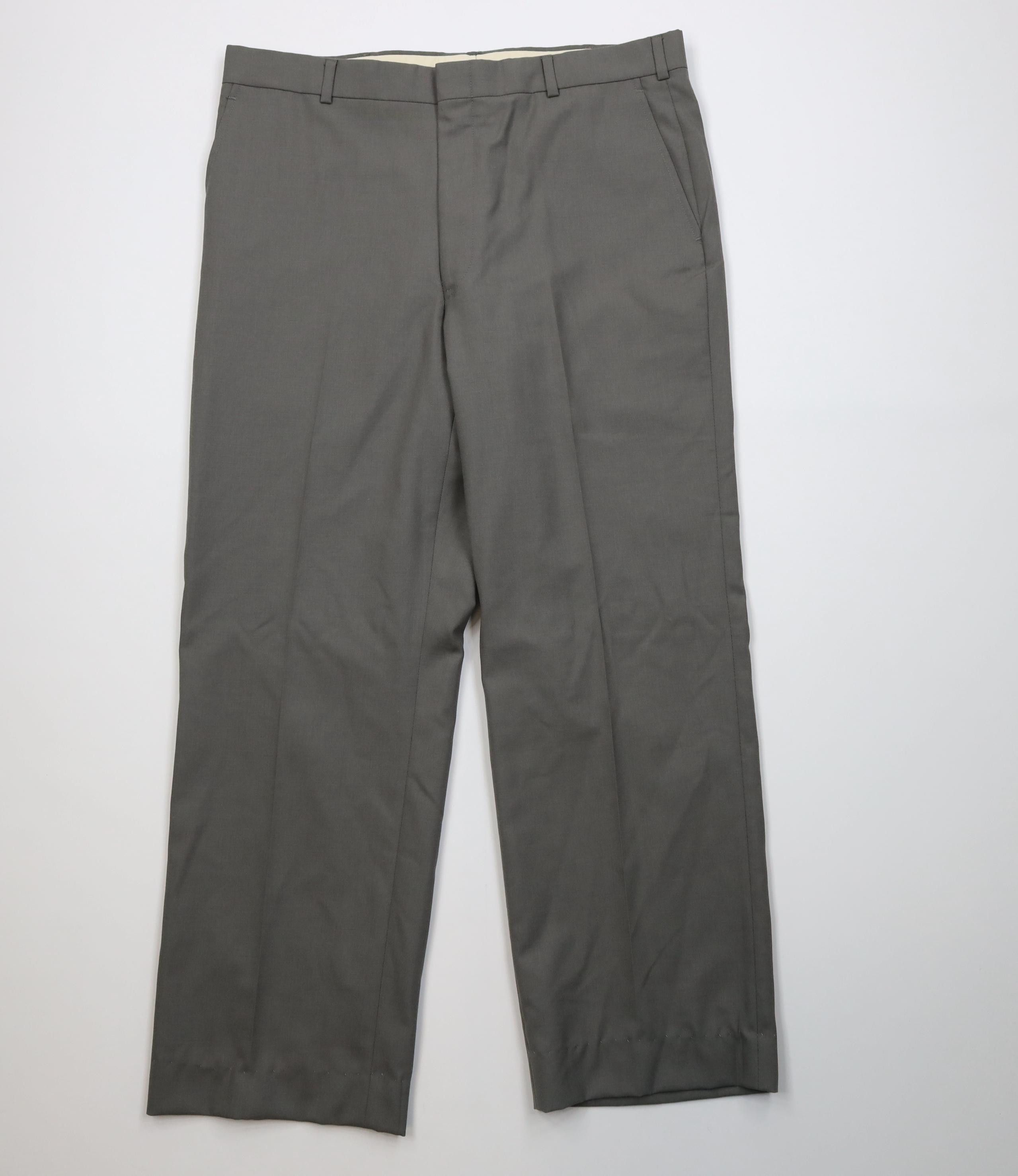 Vintage Vintage 70s Streetwear Wool Knit Flared Wide Leg Chino Pants Size US 36 / EU 52 - 1 Thumbnail