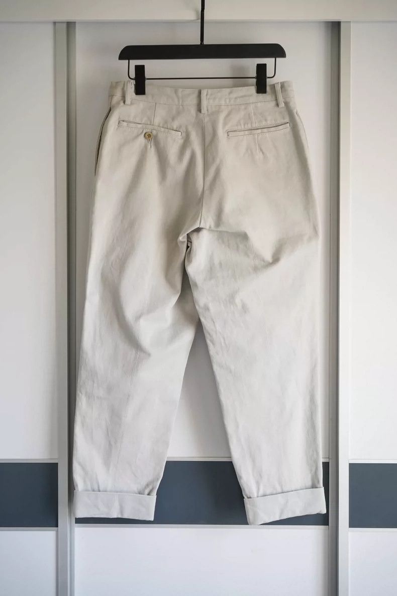 Yohji Yamamoto Yohji Yamamoto Yohji Yamamoto Gray White Cropped Pants Size US 40 / EU 56 - 2 Thumbnail