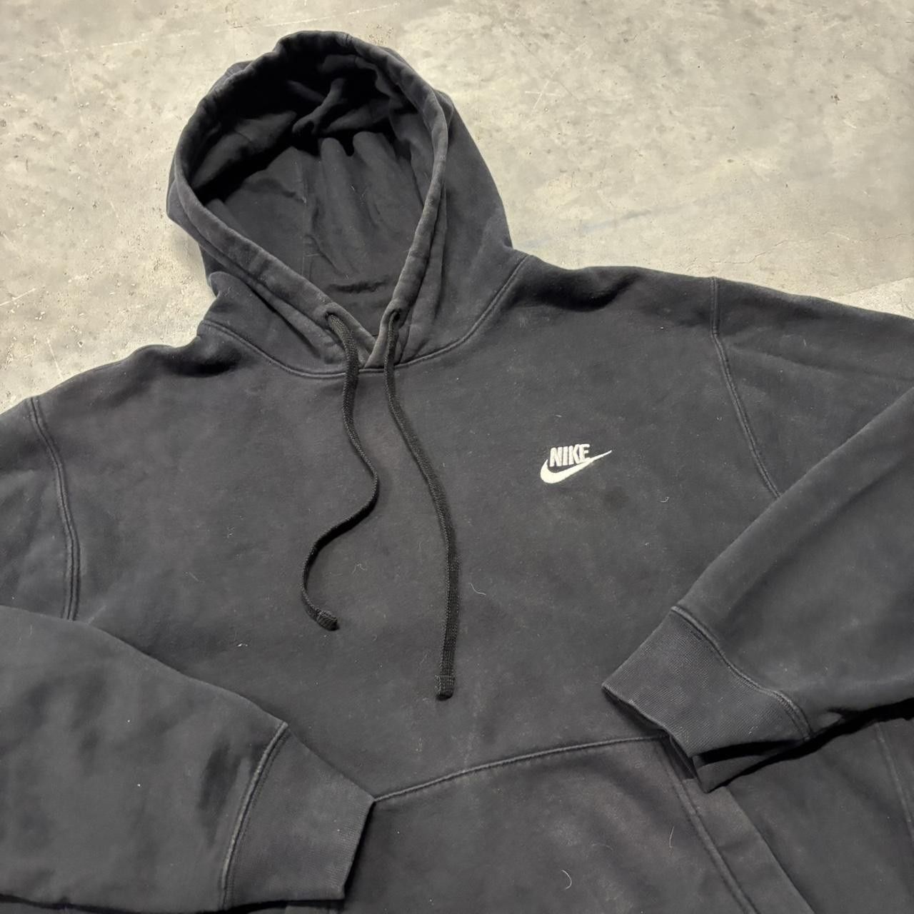 Nike × Vintage Crazy Vintage Y2K/2000s Black Nike Streetwear Essential Hoodie! Size US S / EU 44-46 / 1 - 5 Thumbnail