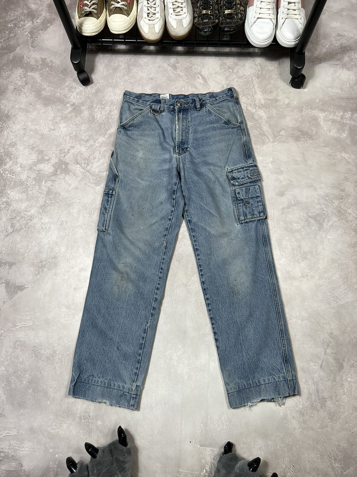 Vintage Vintage Carhartt style Carpentre Cargo Pants Size US 34 / EU 50 - 2 Thumbnail