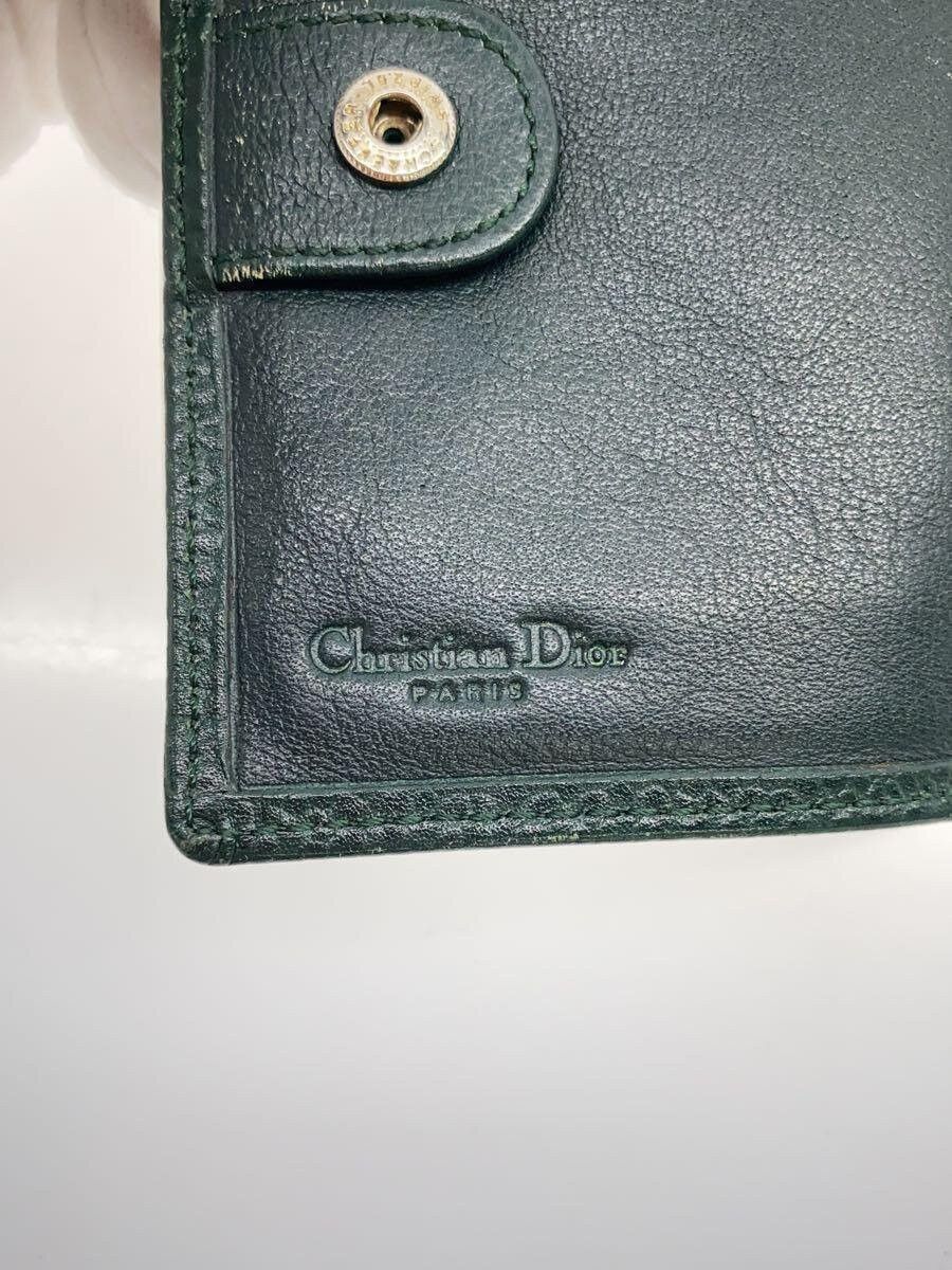 Dior Dior Leather Tri-Fold Wallet Green Size ONE SIZE - 3 Thumbnail