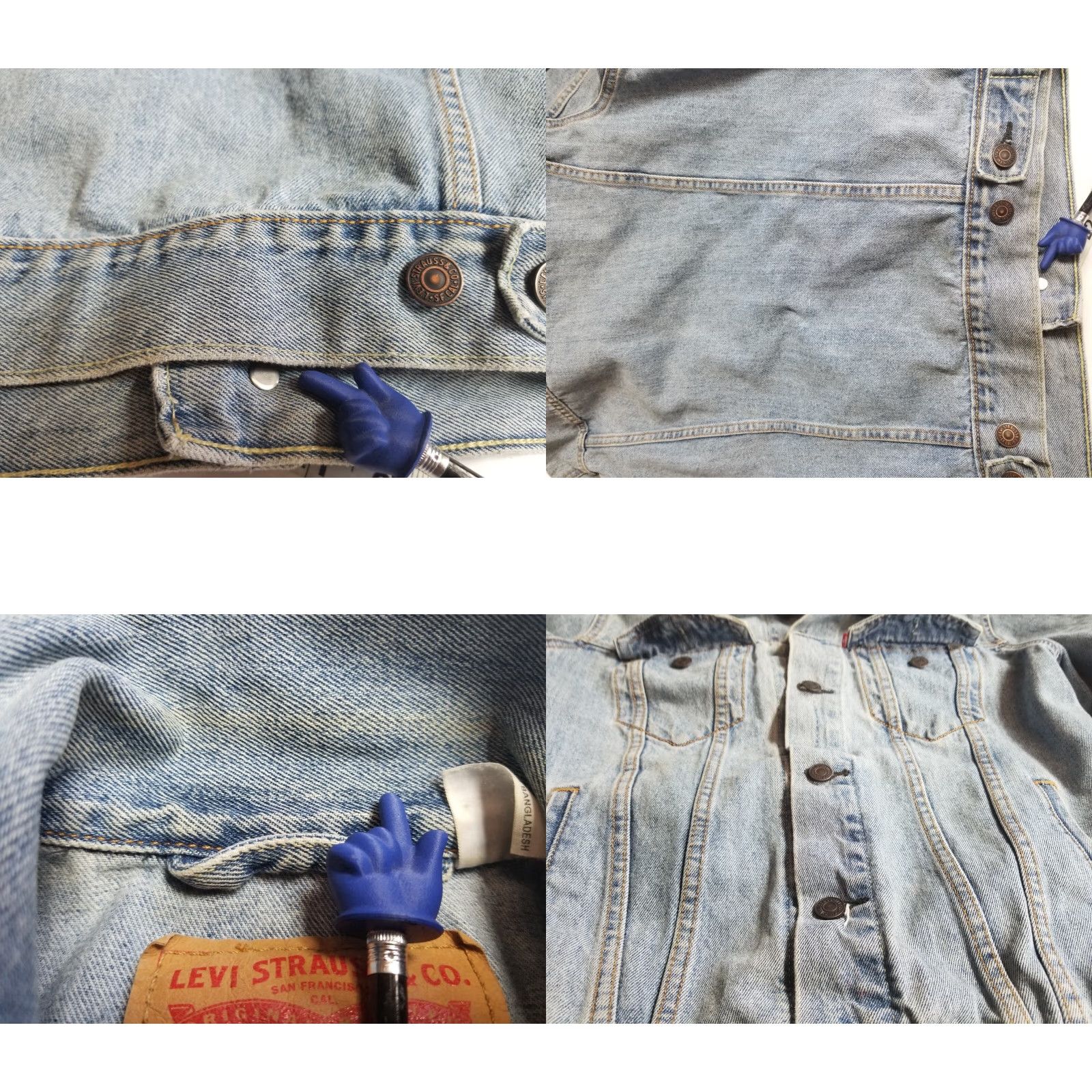 Levi's VINTAGE Levi's Denim Trucker Jacket Mens S Blue 72334 Distressed See All Pics Size US S / EU 44-46 / 1 - 9 Thumbnail