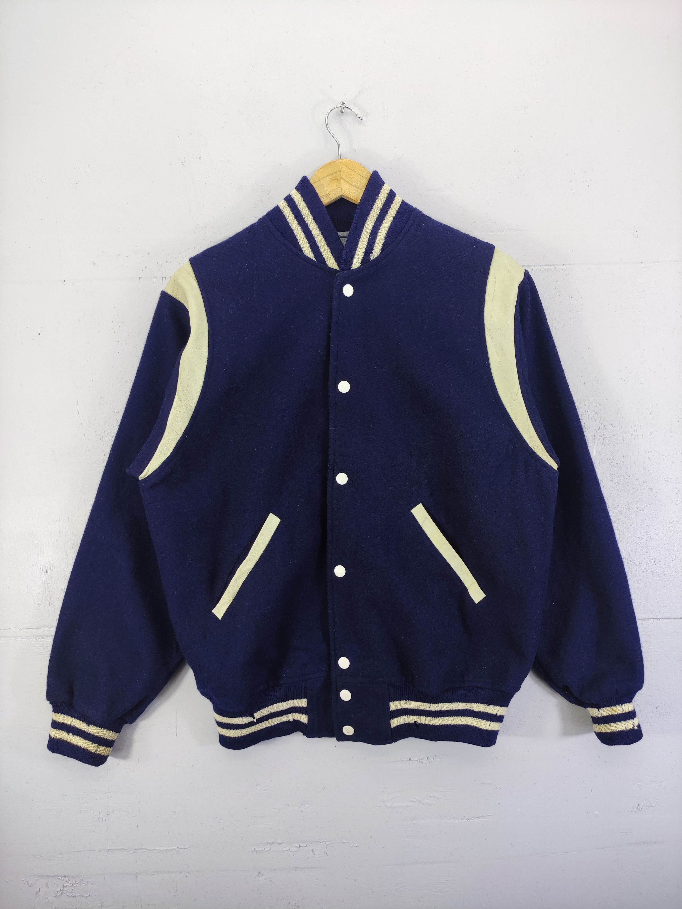 Japanese Brand Vintage Chuo Sports Varsity Wool Jacket Snap Button Size US L / EU 52-54 / 3 - 1 Thumbnail