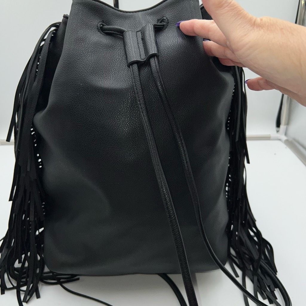 Victoria's Secret Victoria’s Secret Faux Leather With Fringe Large Backpack Size ONE SIZE - 3 Thumbnail
