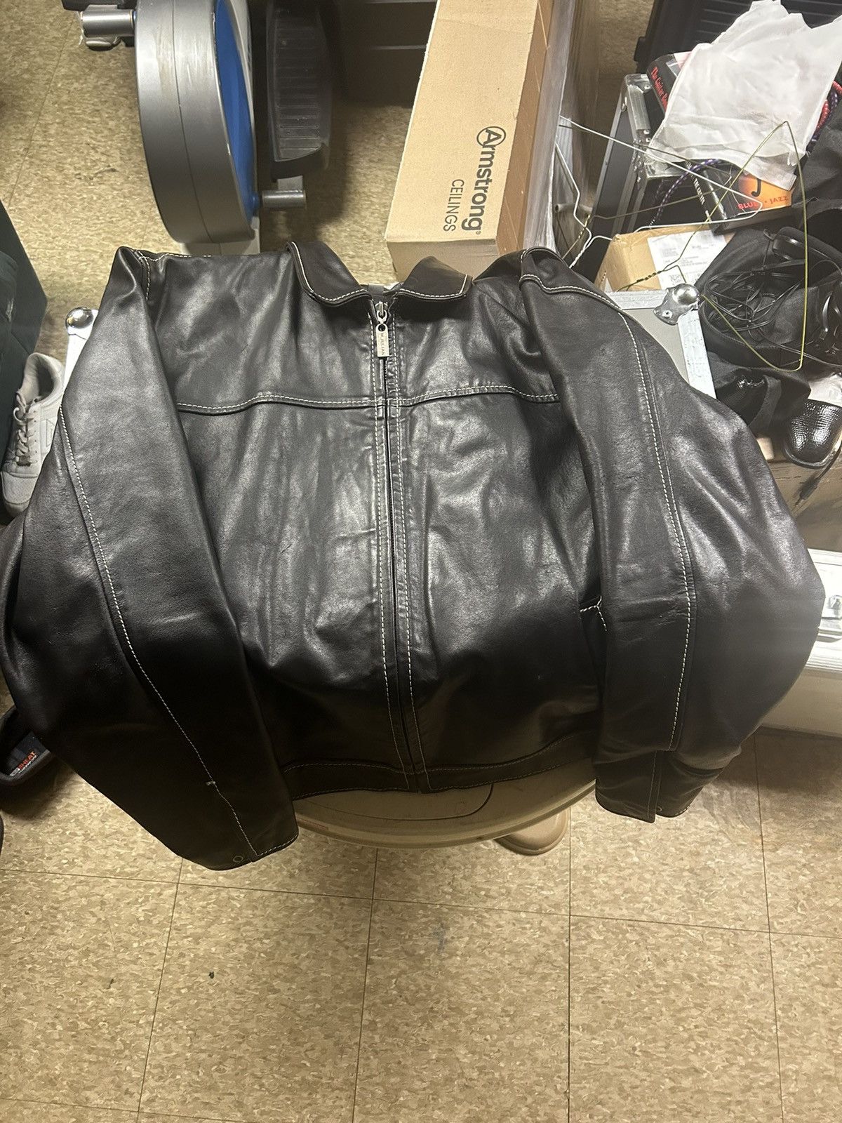 Vintage × Wilsons Leather Black Wilson leather jacket Size US XL / EU 56 / 4 - 4 Thumbnail