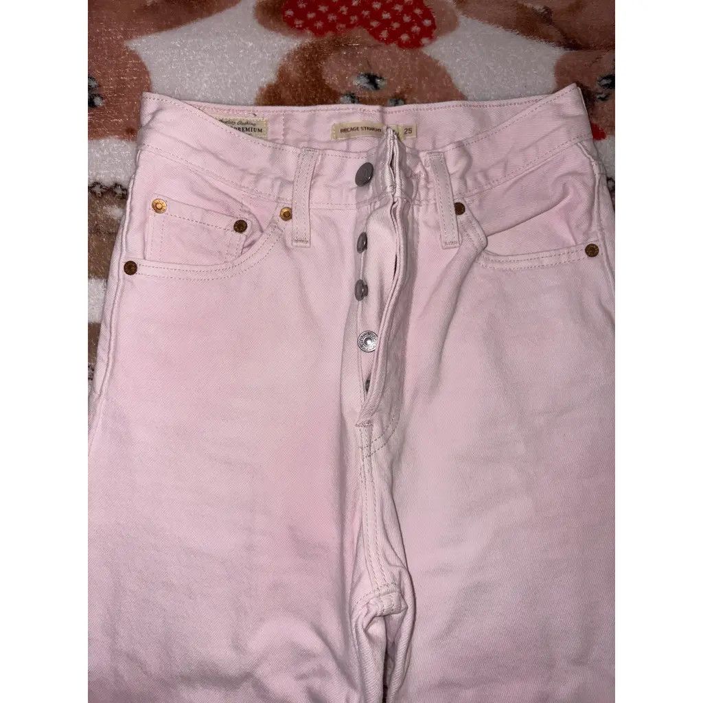 Levi's Levi’s Premium Ribcage Straight Ankle Jeans Blush Denim W25 Size 25" / US 0 / IT 36 - 2 Thumbnail