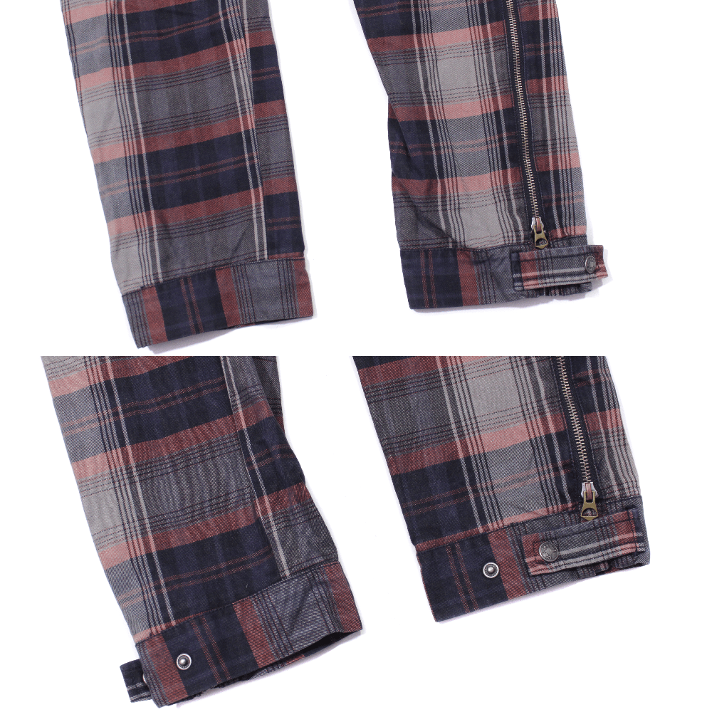 Marithe + Francois Girbaud 00S Plaid Cargo Biker Zippers Pants Vintage Size US 33 - 6 Thumbnail