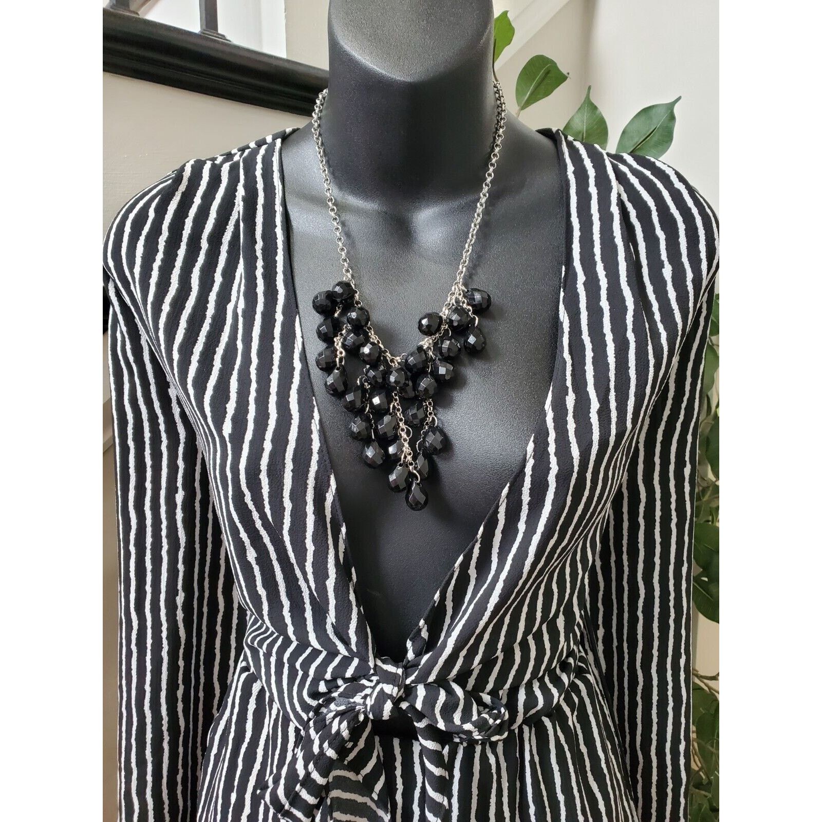 Other Papaya Striped Polyester Ruffle Long Sleeve Romper Size M Size M / US 6-8 / IT 42-44 - 2 Thumbnail