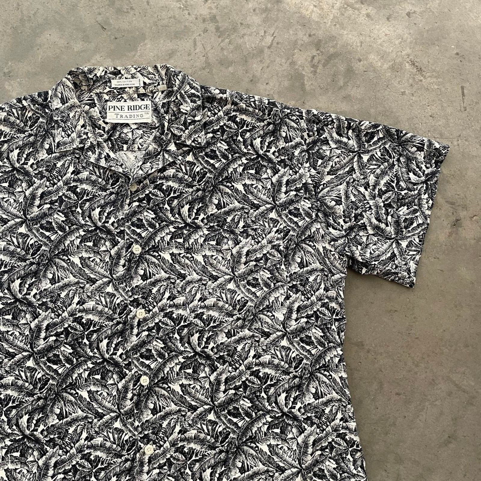 Vintage Vintage Pine Ridge Black and White Tropical Shirt Size US M / EU 48-50 / 2 - 3 Thumbnail
