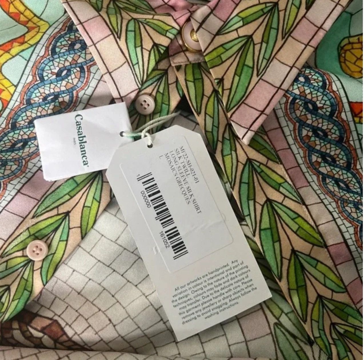 Casablanca Casablanca Mosaics Grecques Silk Shirl Size US L / EU 52-54 / 3 - 3 Thumbnail