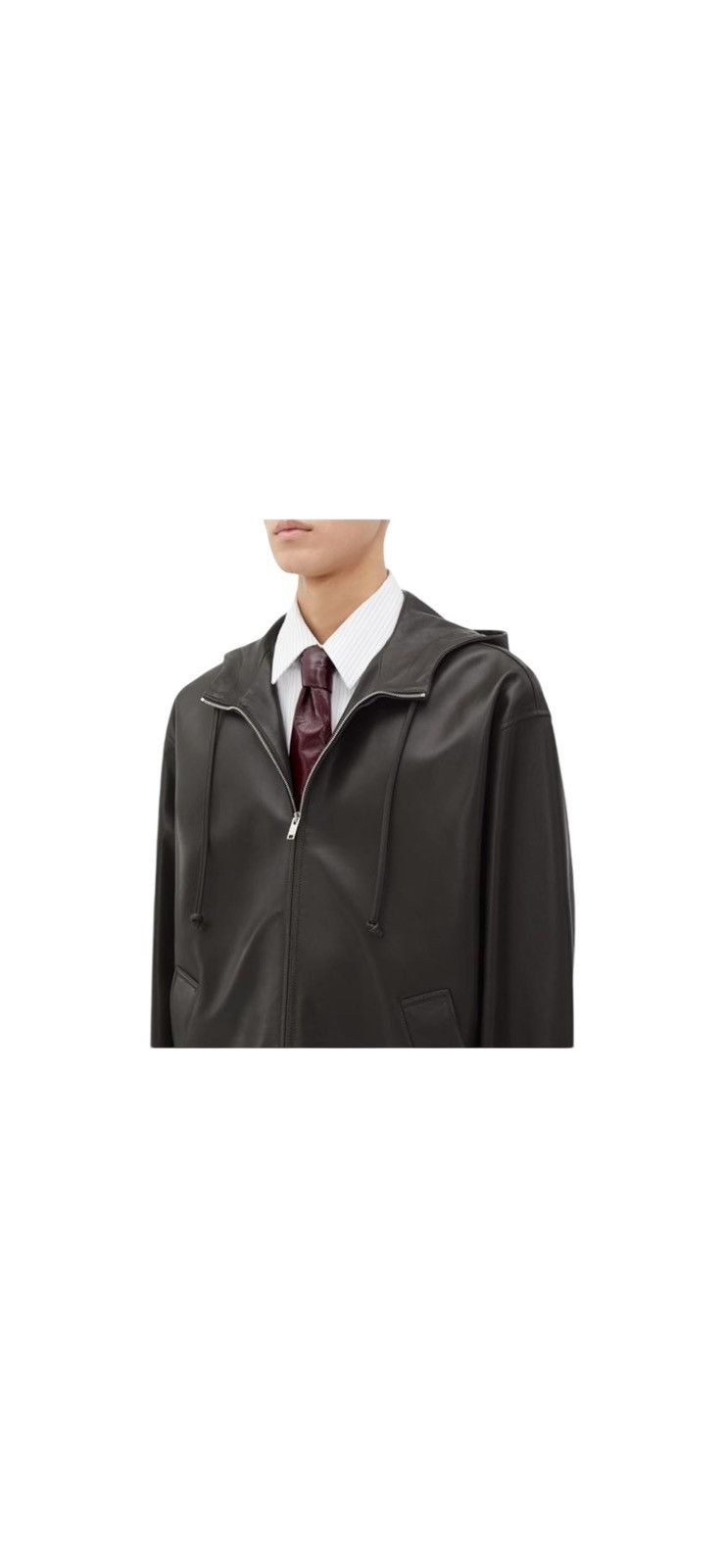 Bottega Veneta BOTTEGA VENETA LEATHER HOODED JACKET Size US L / EU 52-54 / 3 - 4 Thumbnail