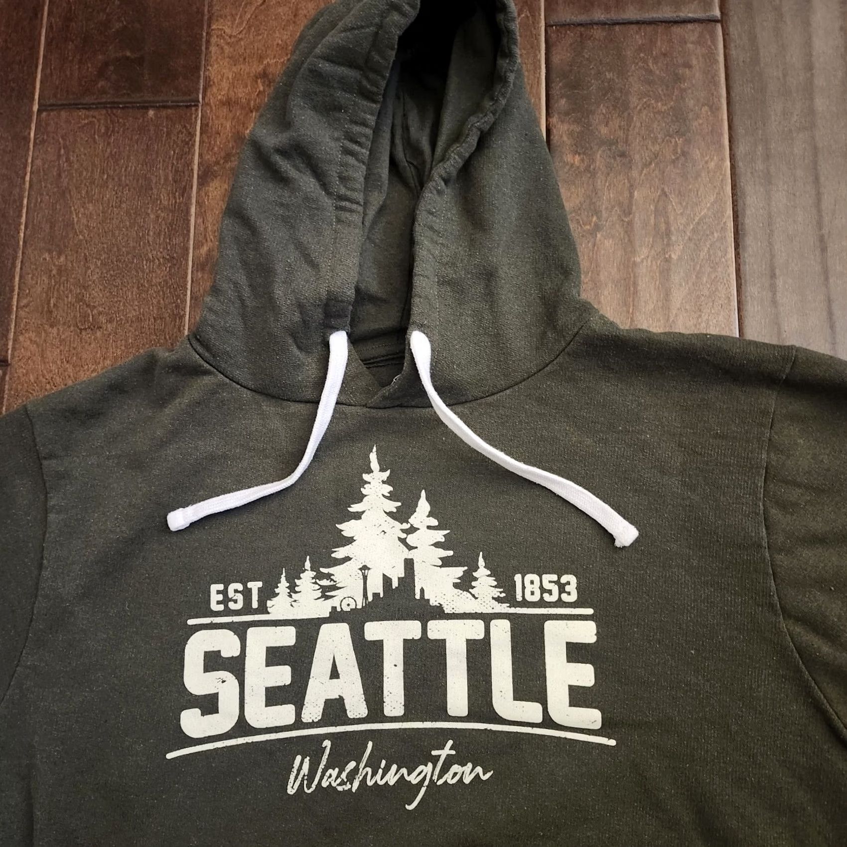 Vintage Seattle Shirt Company Hoodie Men’s Large Green Seattle Washington Pullover Size US L / EU 52-54 / 3 - 5 Thumbnail