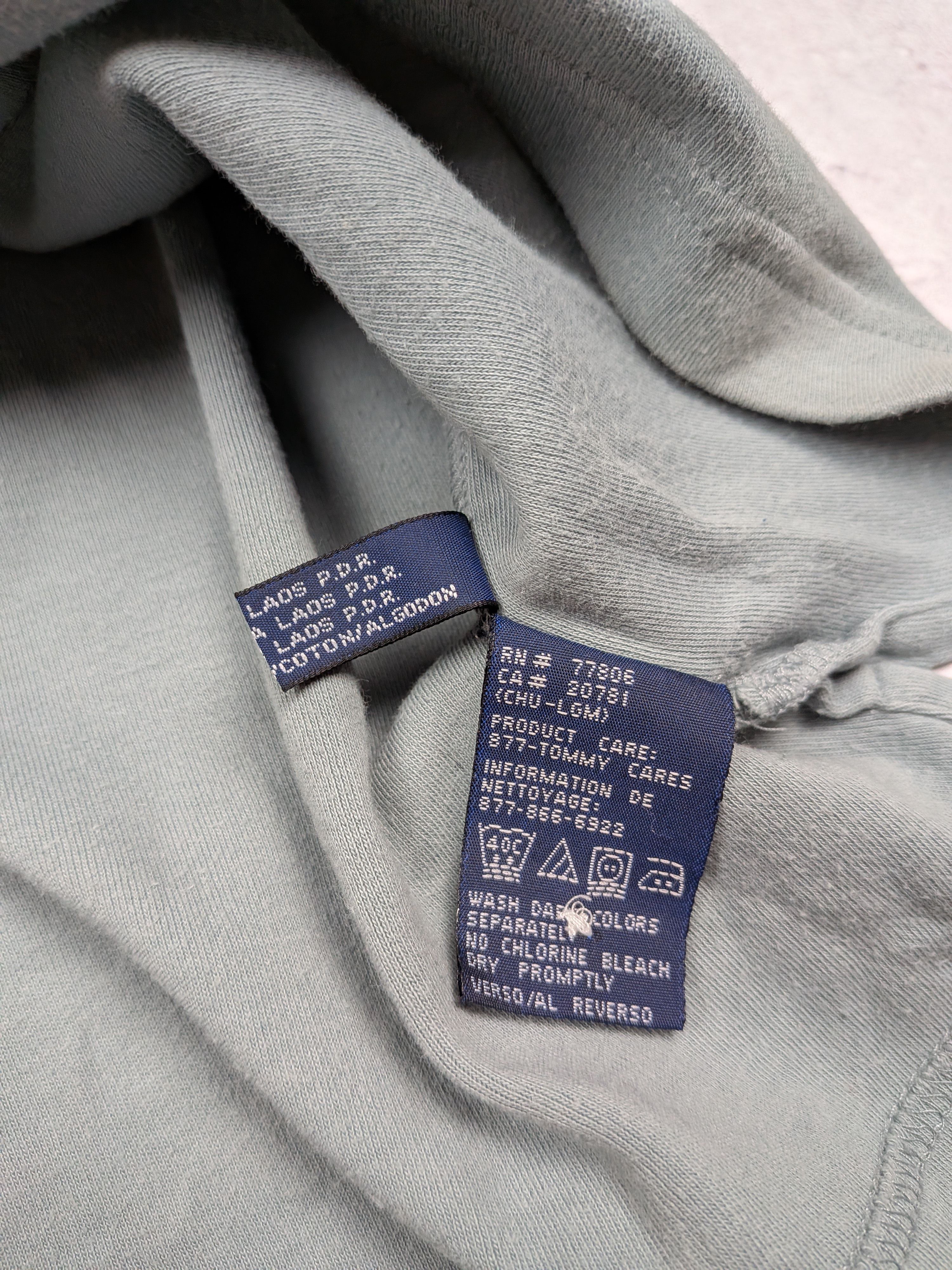 Tommy Hilfiger Tommy Hilfiger Vintage Rugby Shirt Jumper Turquoise Size M/L Size US L / EU 52-54 / 3 - 7 Thumbnail