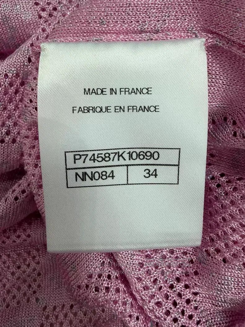 Chanel Chanel Pink full diamond double C full print logo short-sl Size XXS / US 00 / IT 34 - 5 Thumbnail