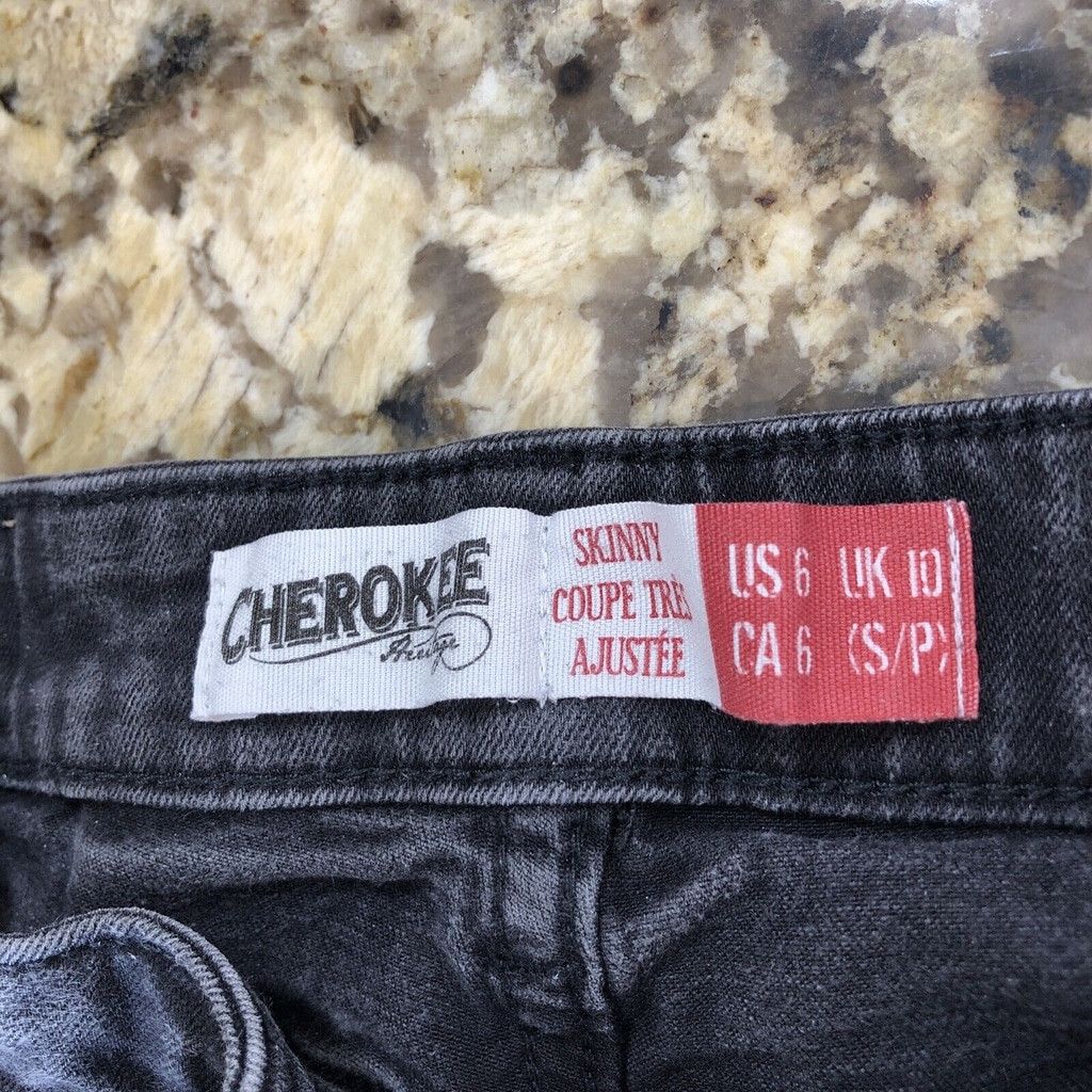 Cherokee Size 6 X 27.5 Cherokee Womens Jeans Skinny Stretchy Black Size 26" / US 2 / IT 38 - 4 Thumbnail