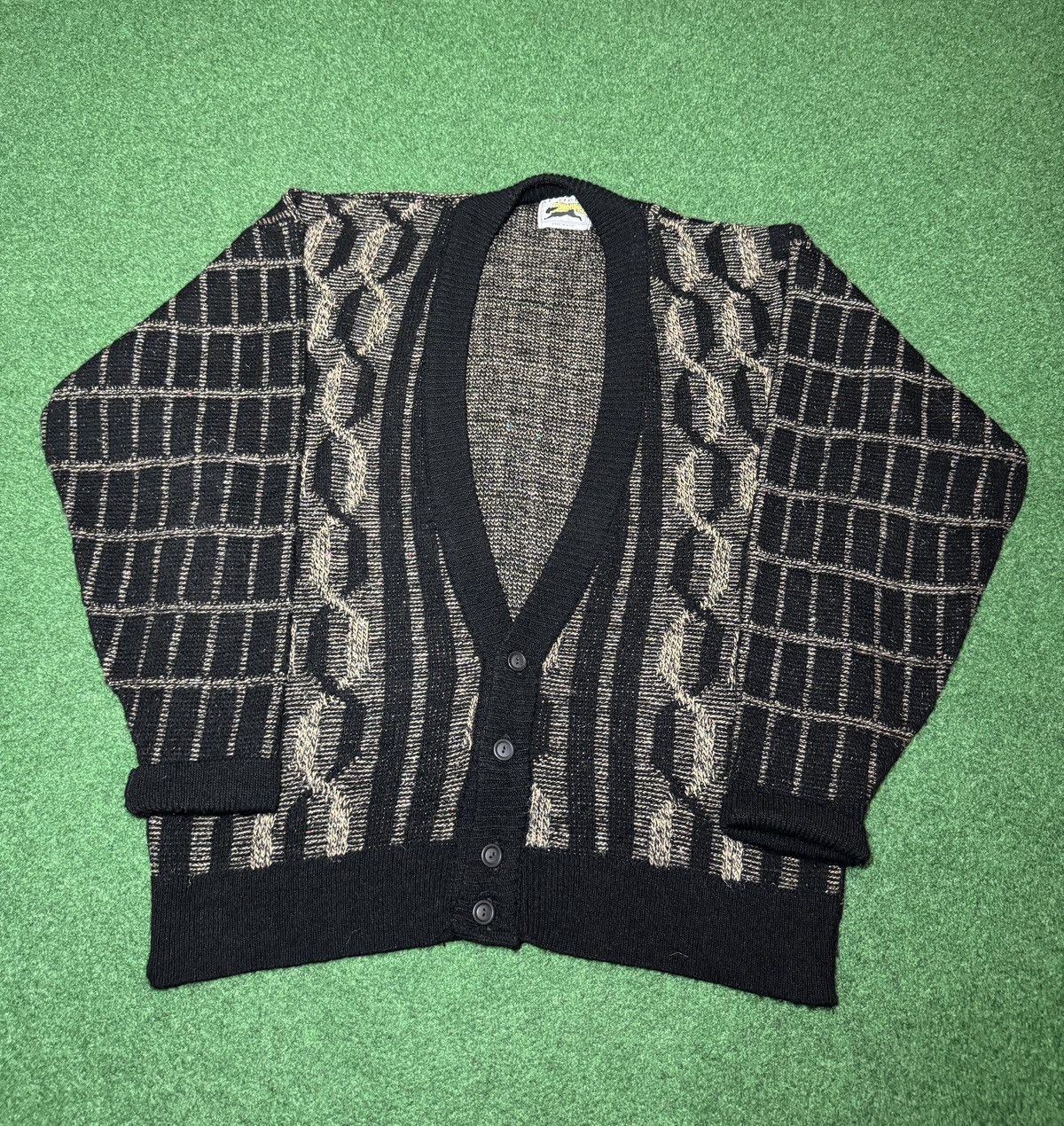 Le TIGRE Vintage 90s Le Tigre Geometric XL Retro Carigan Sweater Size US XL / EU 56 / 4 - 1 Thumbnail