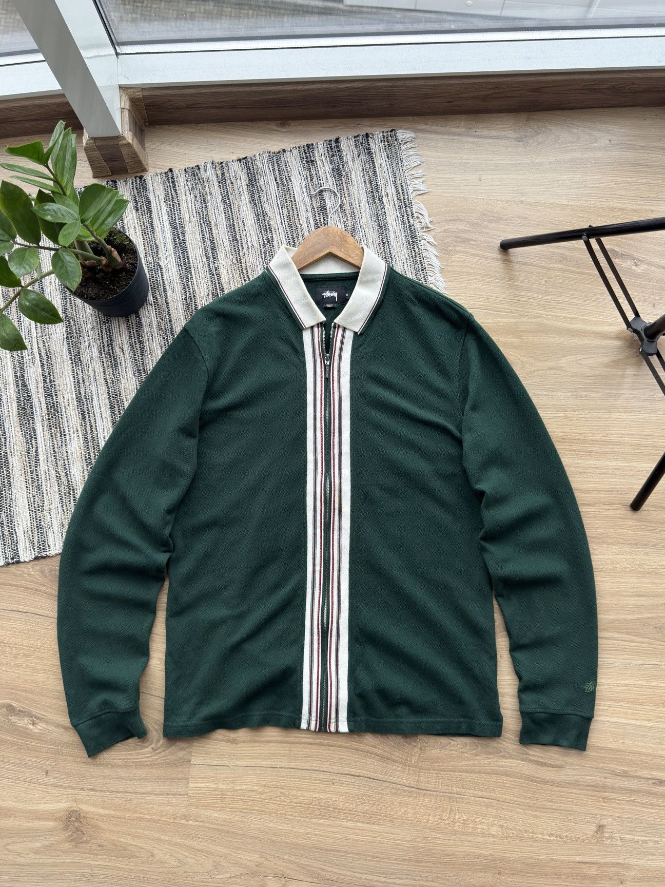 Stussy Vintage Stussy Full Zip Green Knitted Sweatshirt Size S Men Size US S / EU 44-46 / 1 - 2 Thumbnail