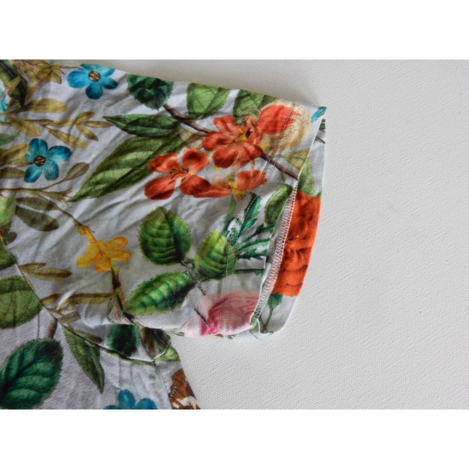 Zara ZARA Polo Shirt Men XL Multicolor Floral Short Sleeve Cotton - Size US XL / EU 56 / 4 - 2 Thumbnail