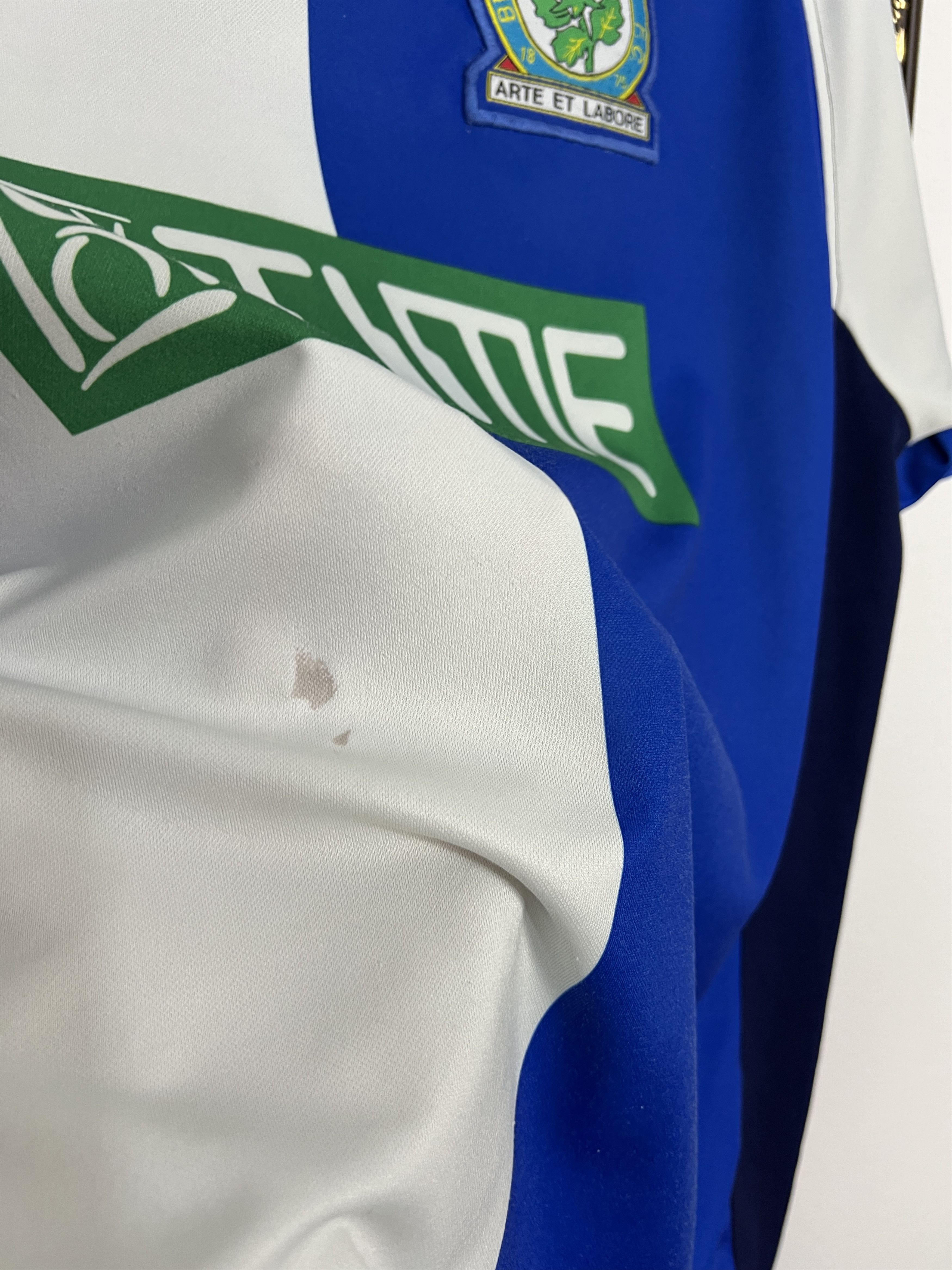 Kappa Blackburn Rovers Home football shirt Soccer Jersey Trikot Size US L / EU 52-54 / 3 - 6 Thumbnail