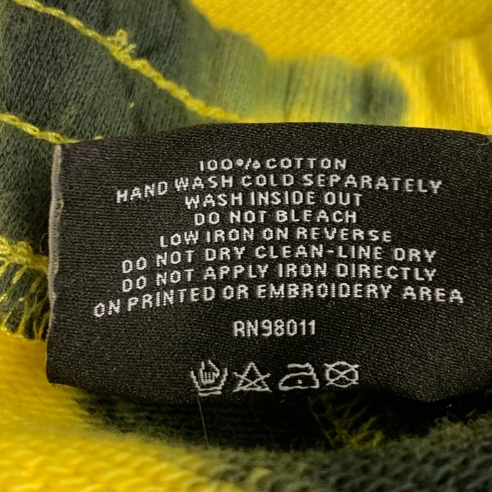 Icecream ICECREAM Size L Yellow Black Tie Dye Cotton Hoodie Tracksuit Size US L / EU 52-54 / 3 - 10 Thumbnail