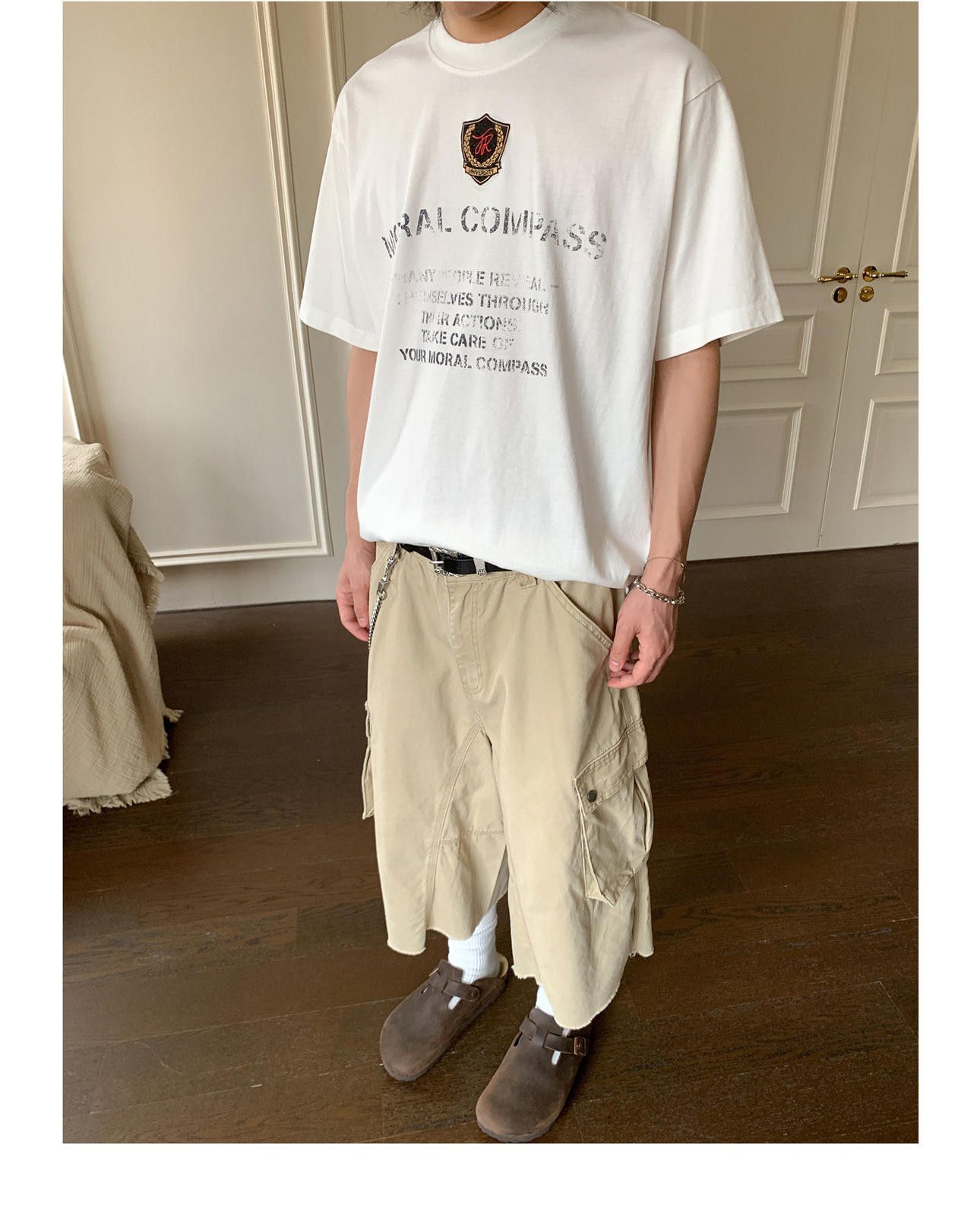 Other Beige Multi-Pocket Cotton Cargo Shorts Size US 30 / EU 46 - 4 Thumbnail