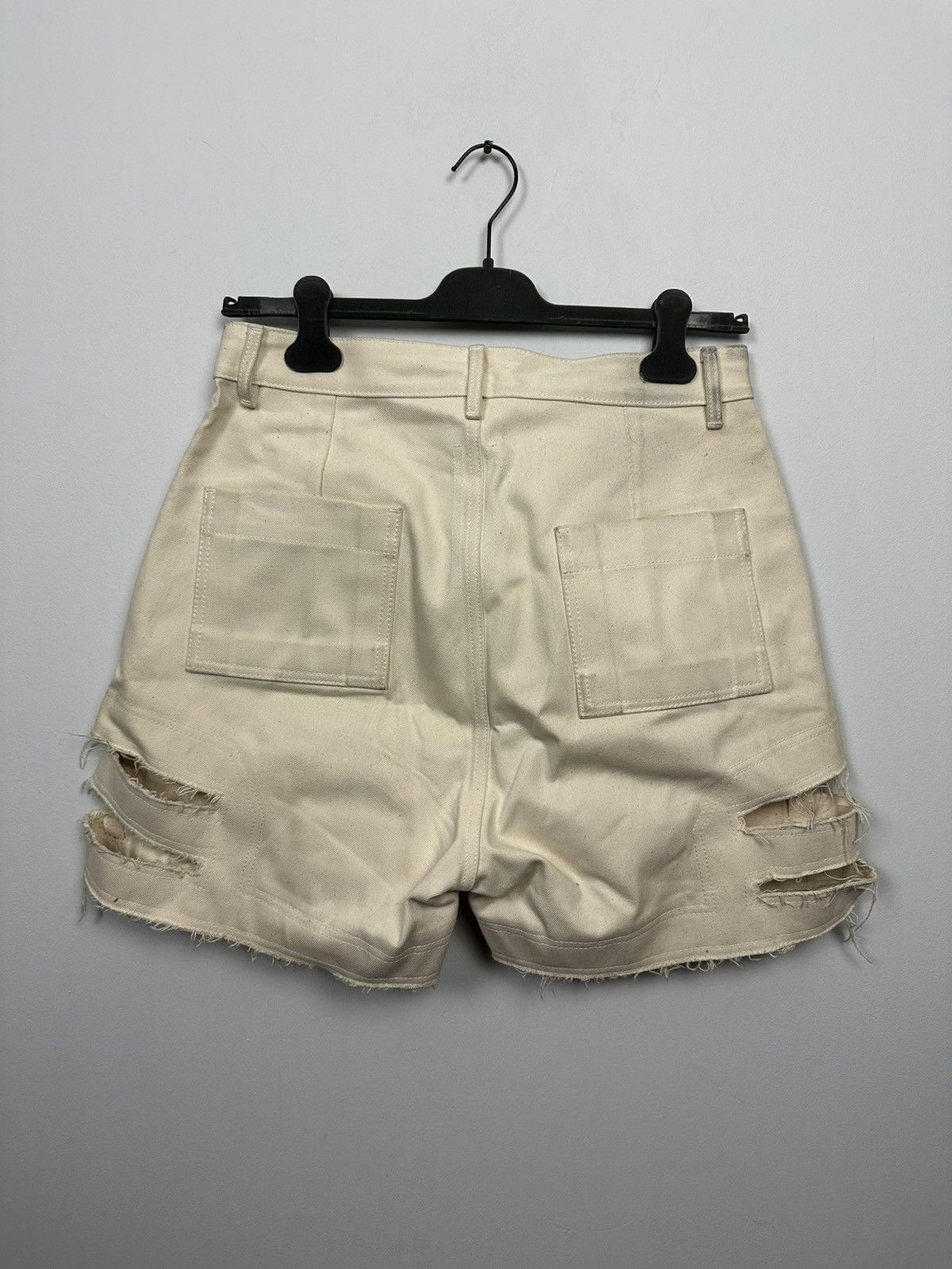 Rick Owens Raw Denim Spartan Shorts Size US 31 - 3 Thumbnail