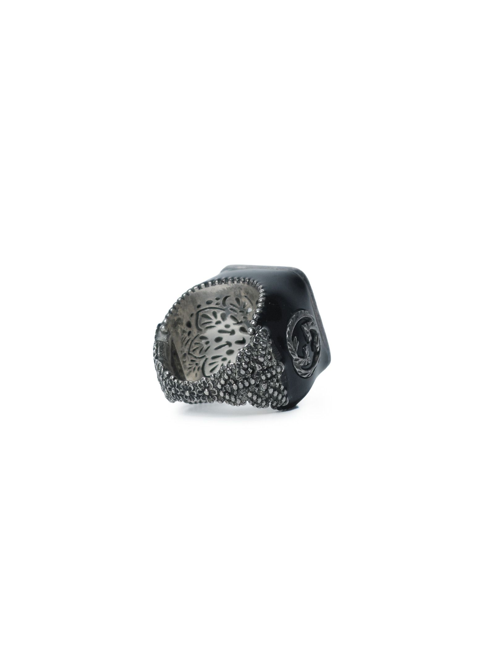 Gucci Gucci Sterling Silver Crystal Stone Ring Size ONE SIZE - 3 Thumbnail