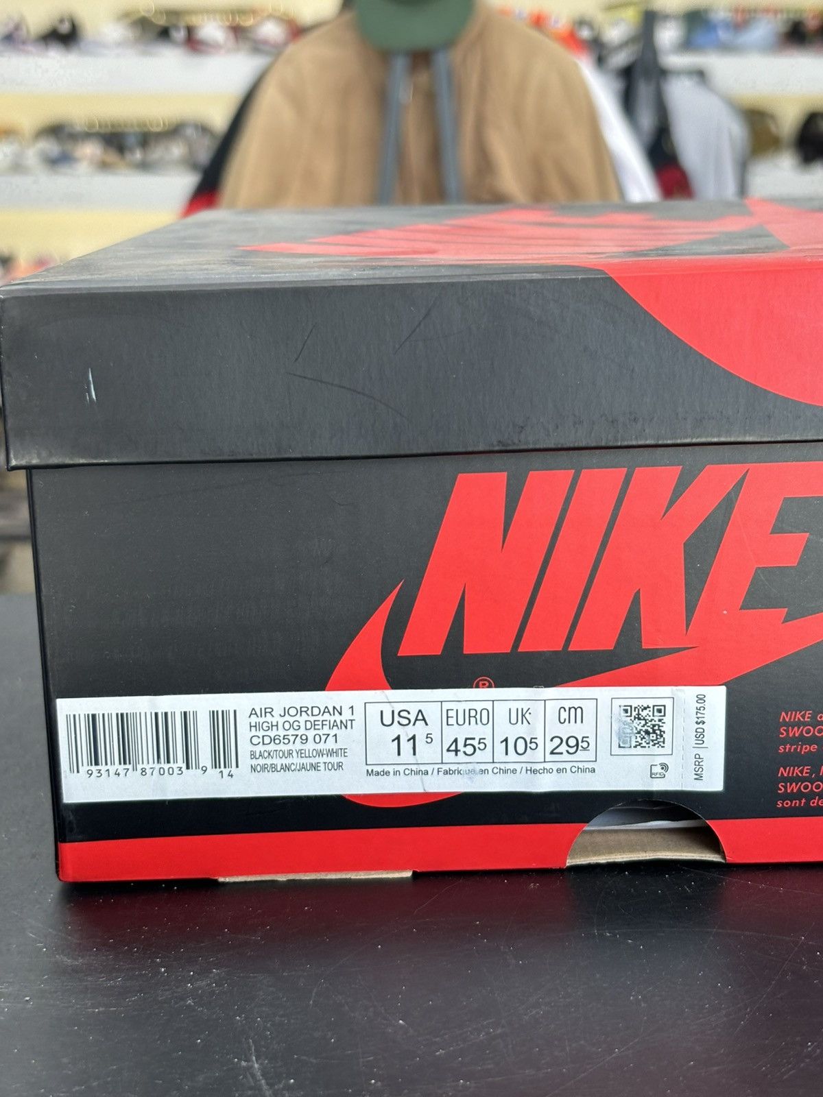 Jordan Brand Jordan 1 Defiant White Black Gym Red Sz. 11.5 Size US 11.5 / EU 44-45 - 10 Thumbnail
