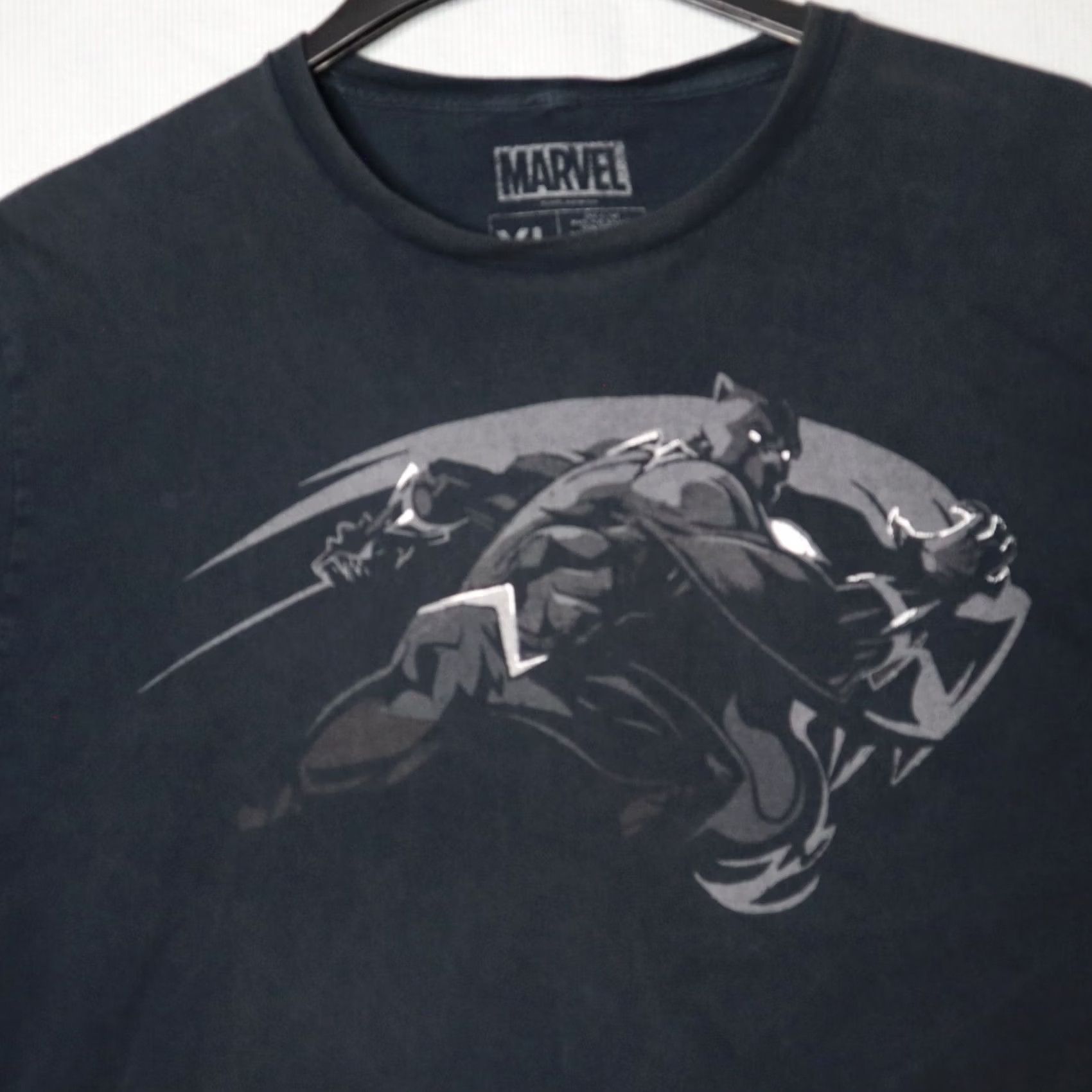 Vintage Marvel Black Panther T Shirt Mens XL Black Short Sleeve Graphic Print Shirt Black Panther Theme Mens XL Size US XL / EU 56 / 4 - 4 Thumbnail