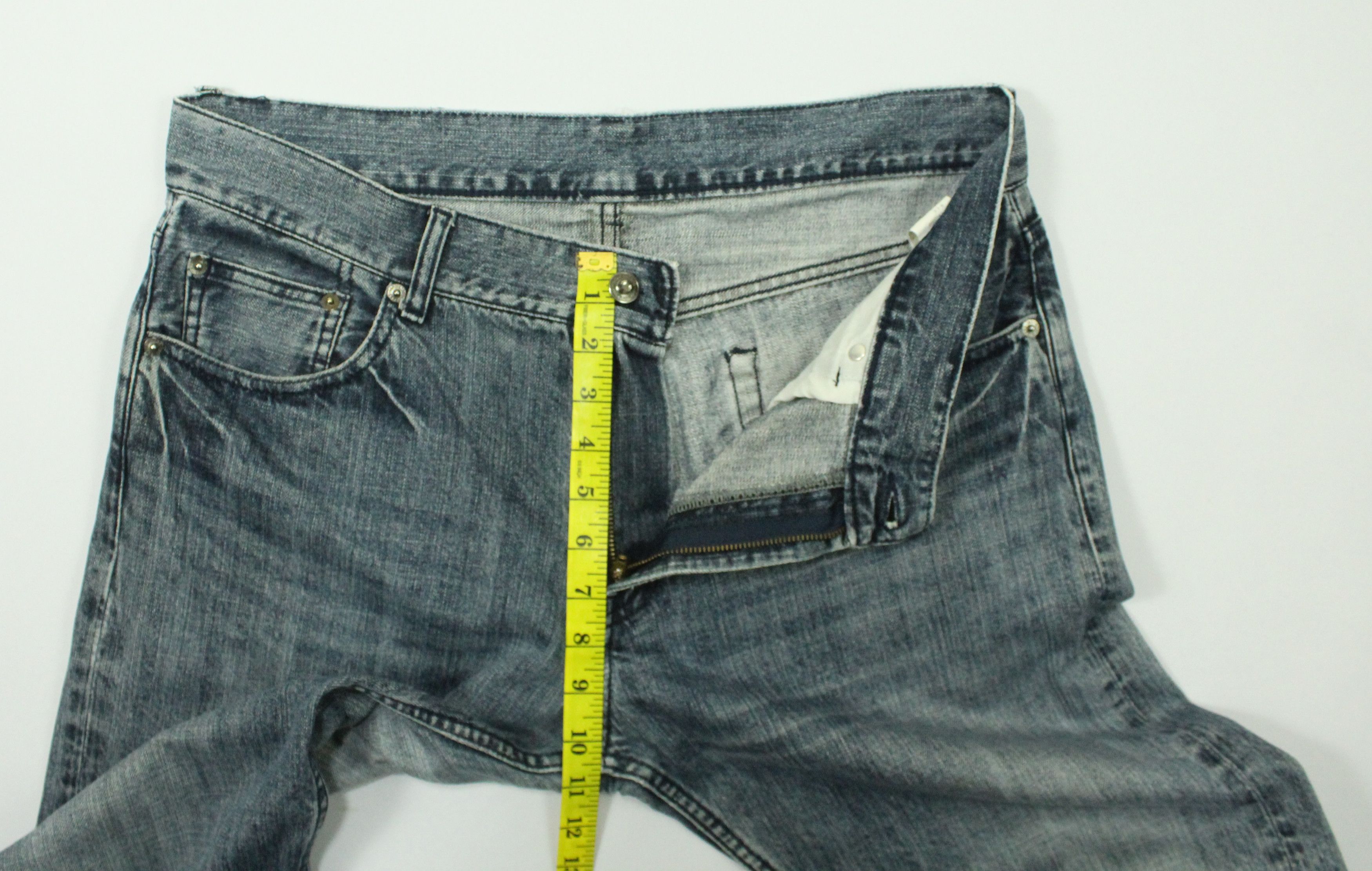 Japanese Brand Vintage Denim Embroidered Skull Logo Size US 35 - 23 Thumbnail