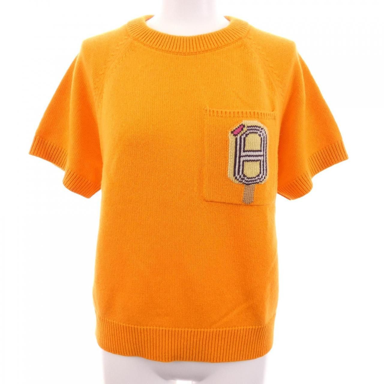 Hermes Hermes Hermes Oversize Sweater Cashmere Knit Textile Tops DUTY FREE for USA Size ONE SIZE - 1 Thumbnail